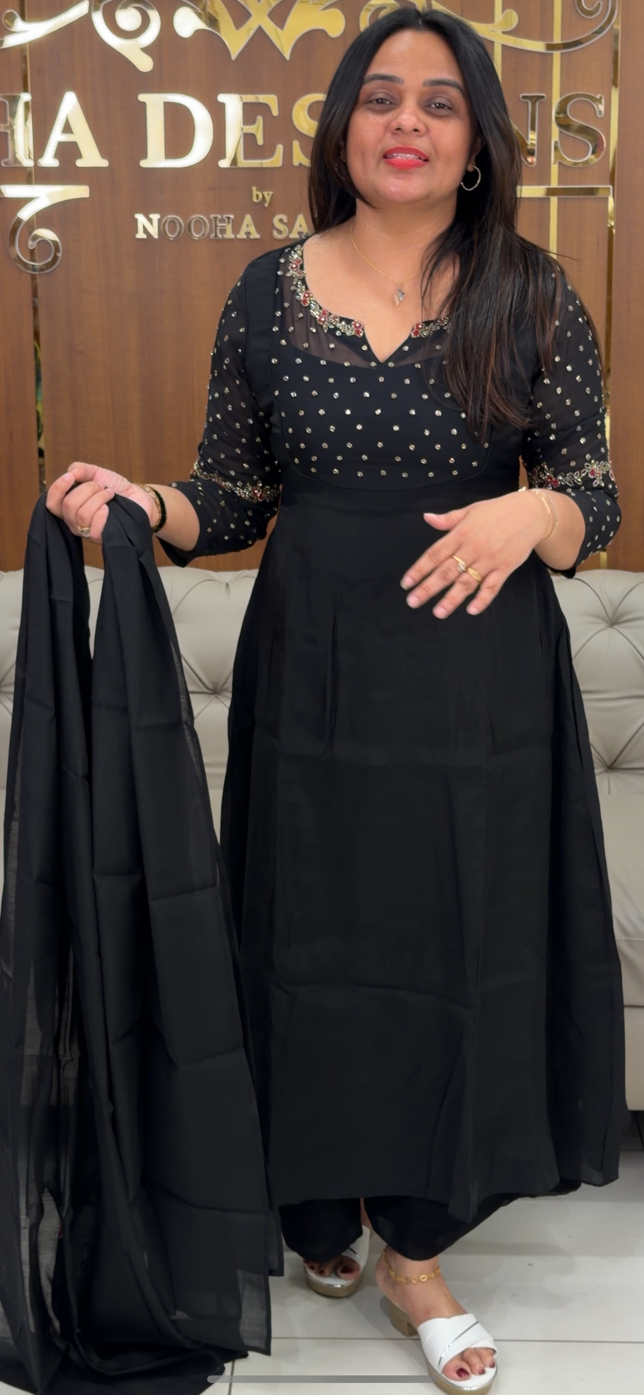 IHA'S IN-HOUSE A-LINE TOP AND DUPATTA - IHA  29103