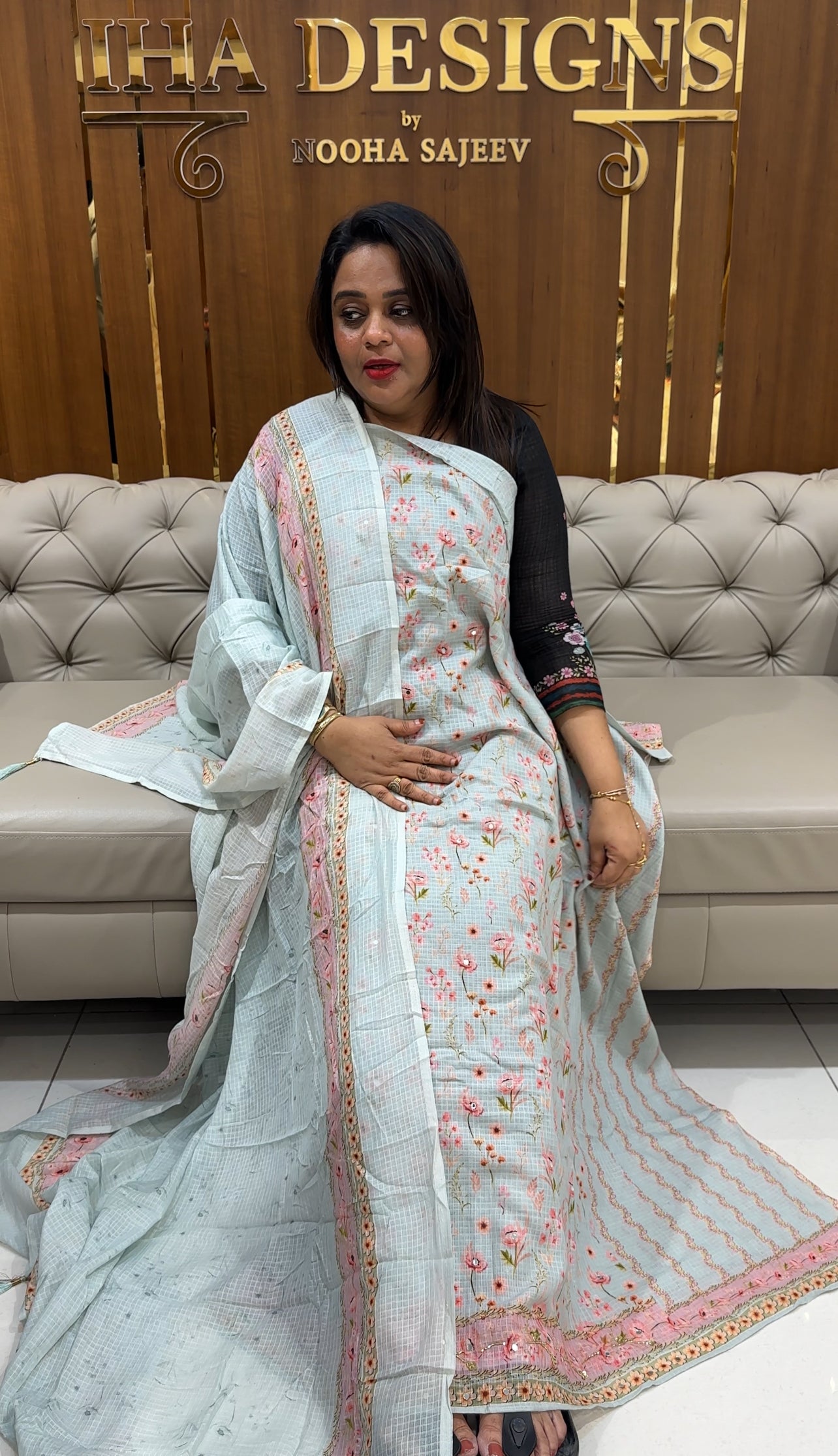PRINTED COTTON UNSTITCHED SALWAR SUITS - IHA 25004