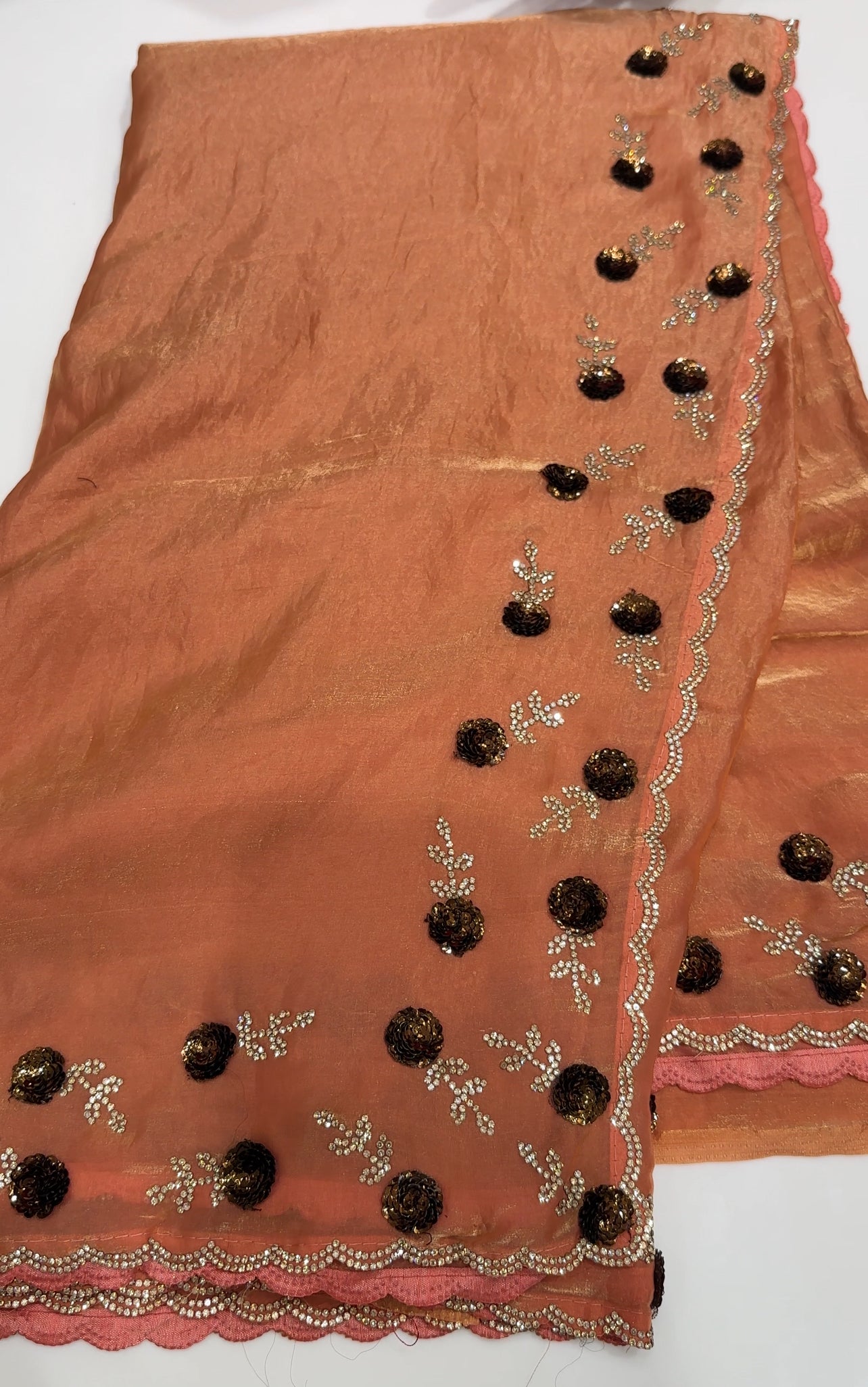ORGANZA HAND WORKED SARES - IHA 27252