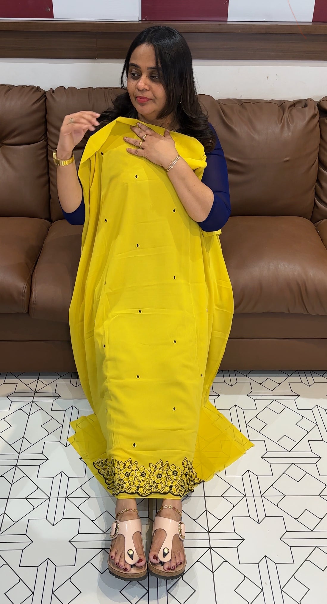 FAUX GEORGETTE UNSTITCHED SALWAR SUITS - IHA 28104