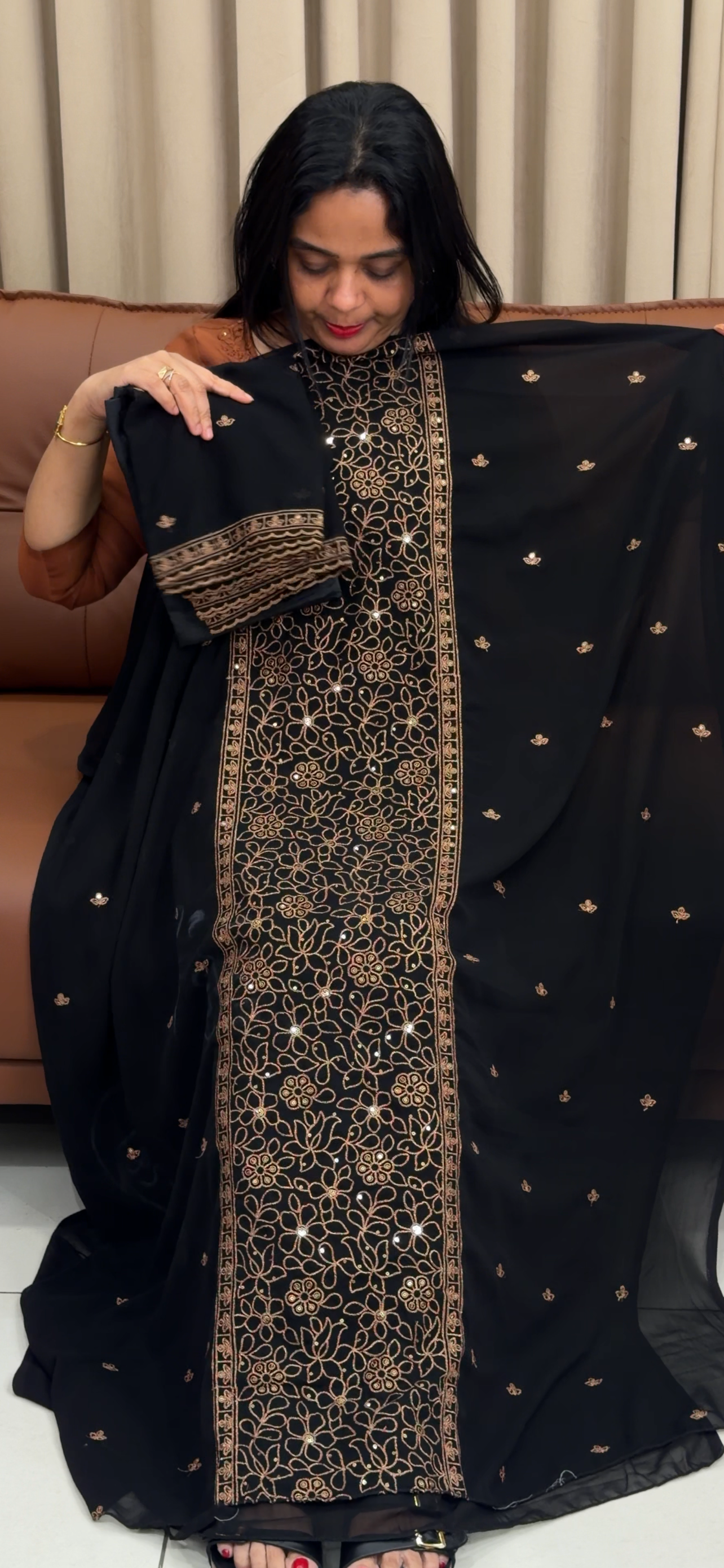 FAUX GEORGETTE UNSTITCHED SALWAR SUITS - IHA 34282
