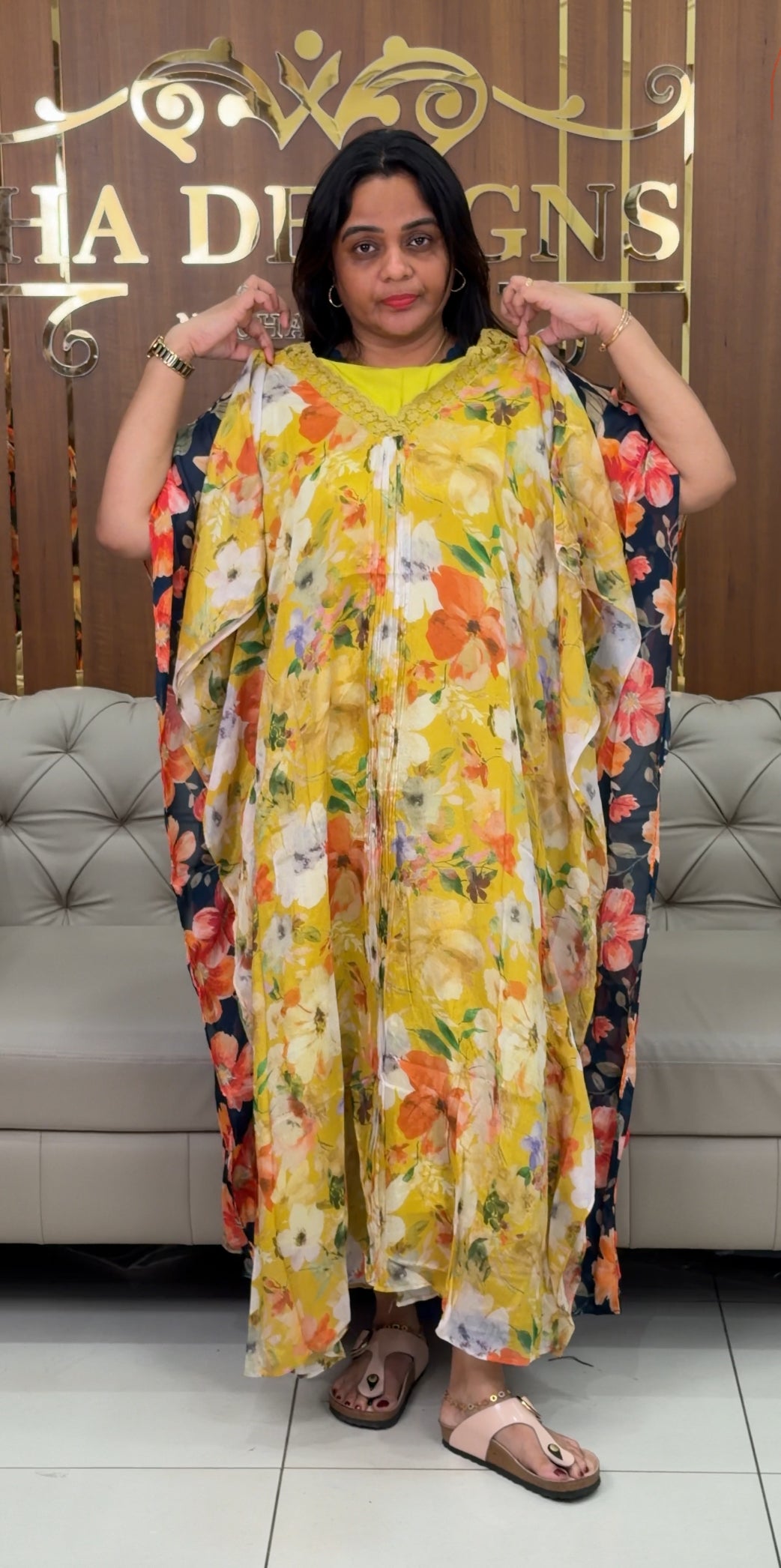 IHA'S IN-HOUSE PRINTED KAFTAN TOPS - IHA 28972