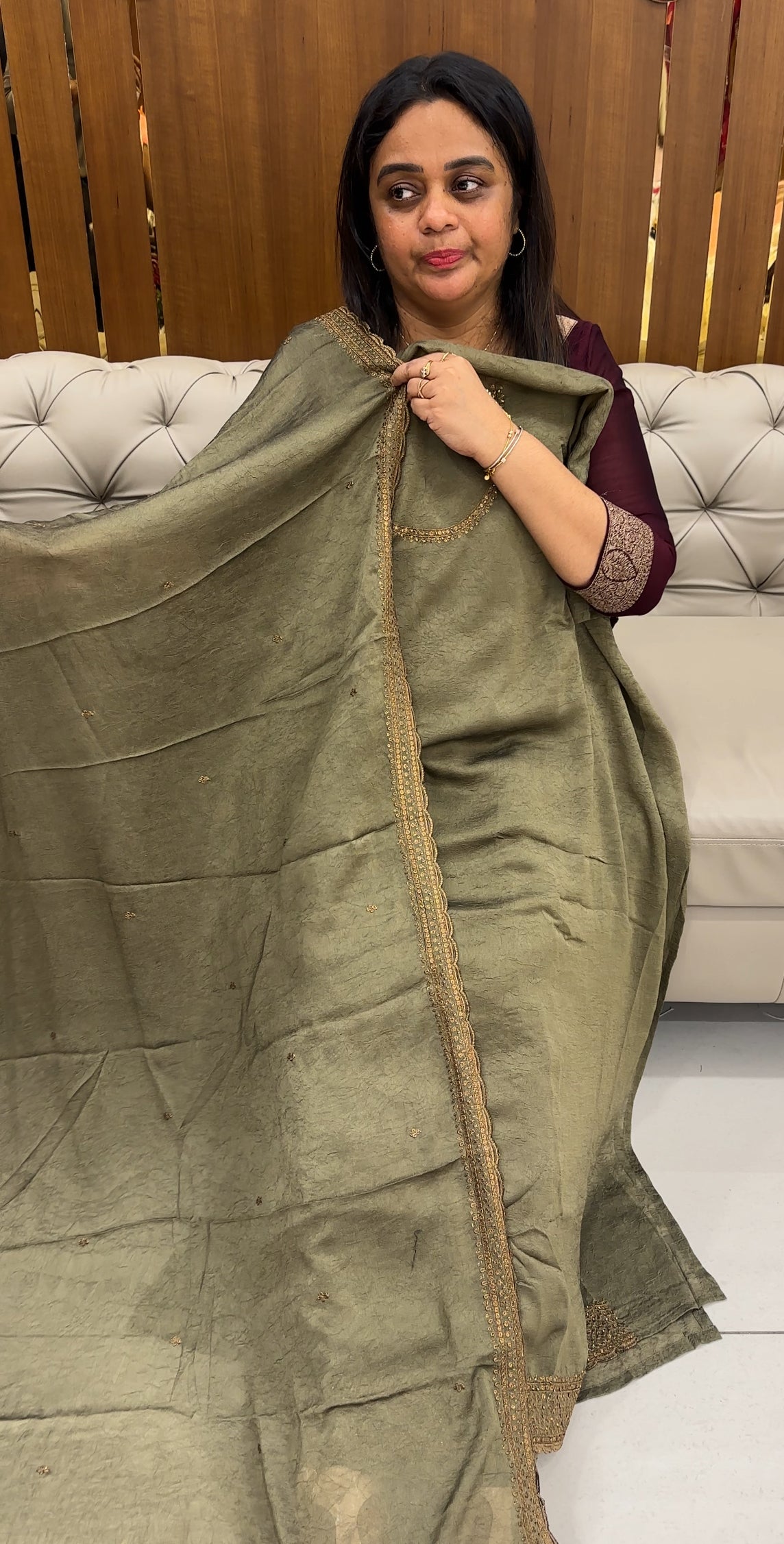 SEMI RAW SILK UNSTITCHED SALWAR SUITS - IHA 26968