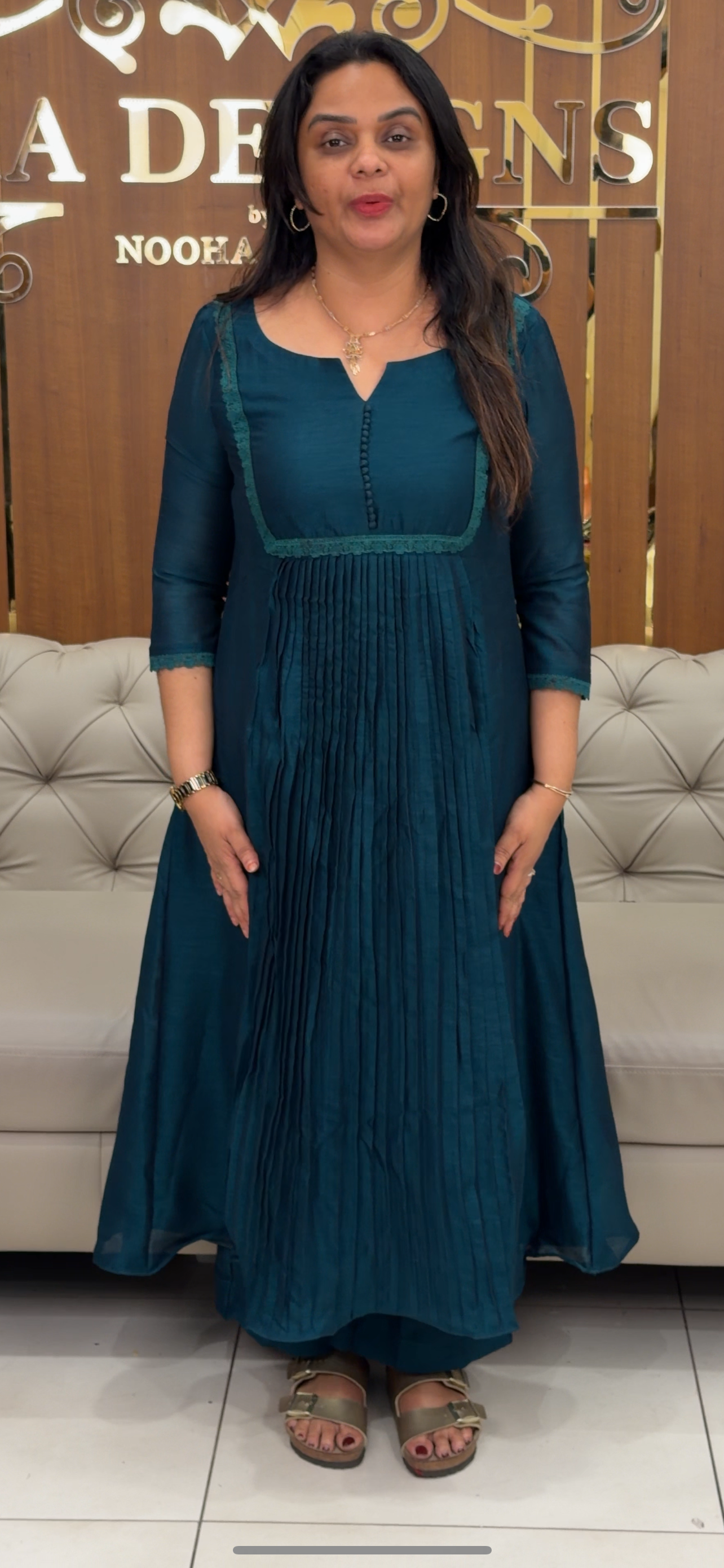 IHA'S IN-HOUSE SEMI RAW SILK ALINE TOPS - IHA 30689