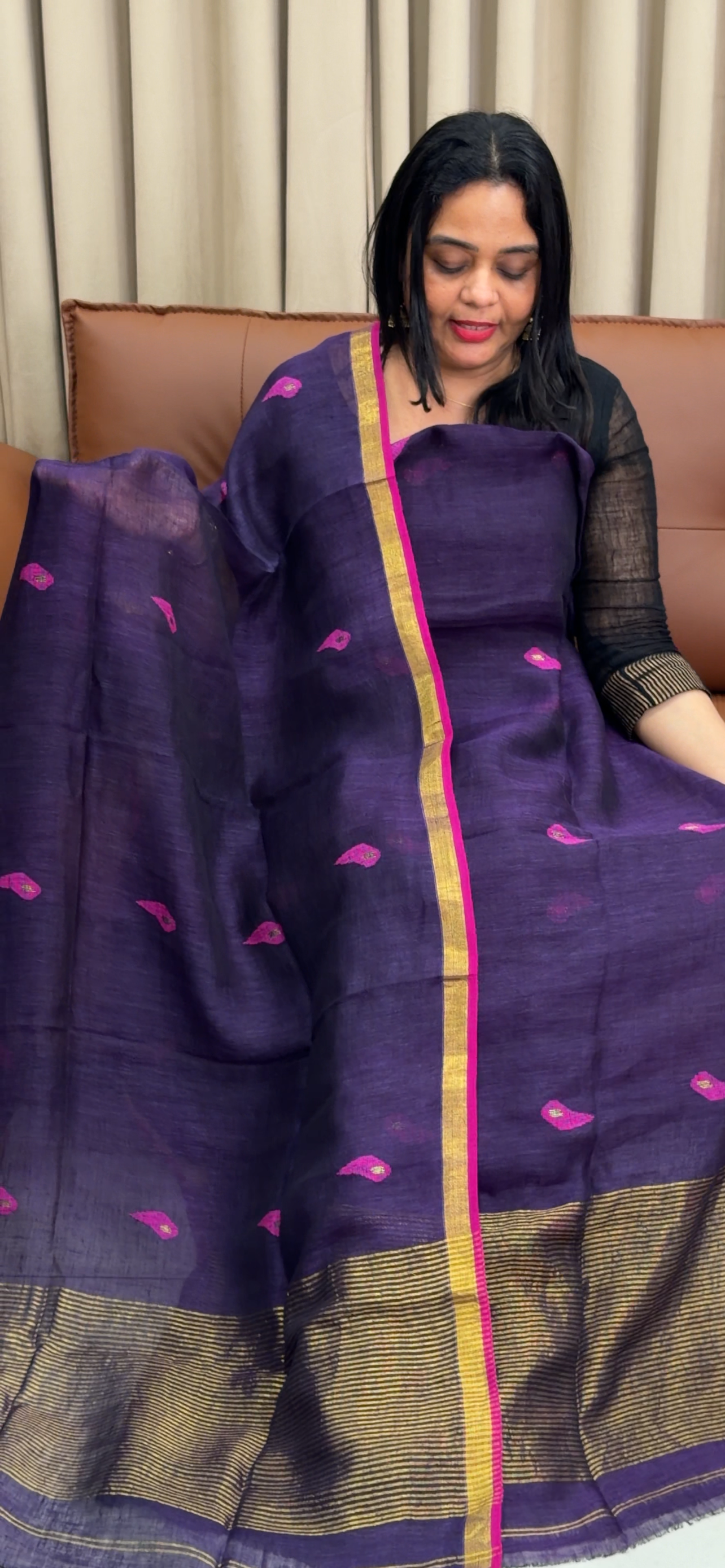JAMDANI UNSTITCHED SALWRA SUITS  - IHA 34000