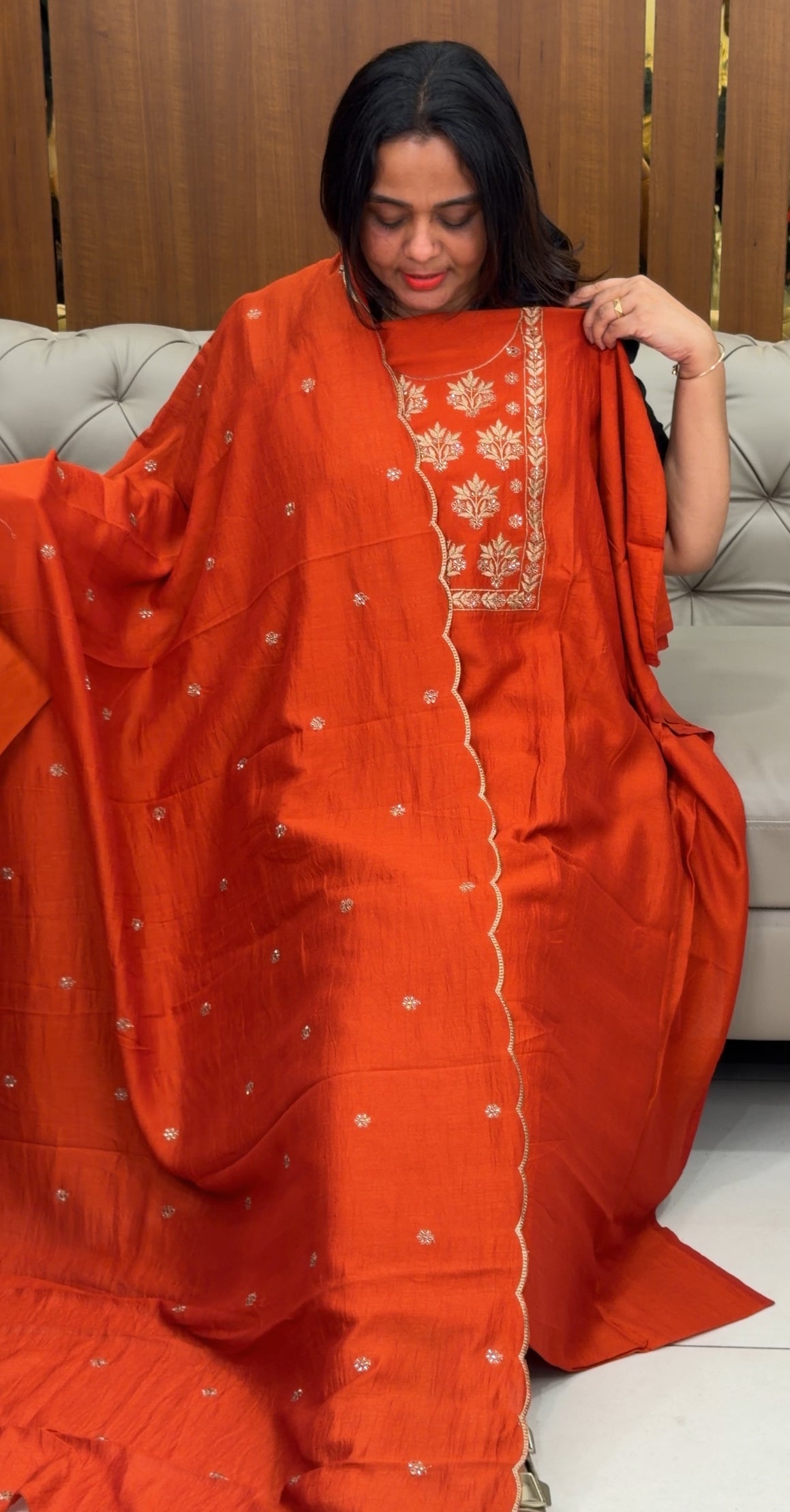 SEMI RAW SILK UNSTITCHED SALWAR SUITS - IHA 29877