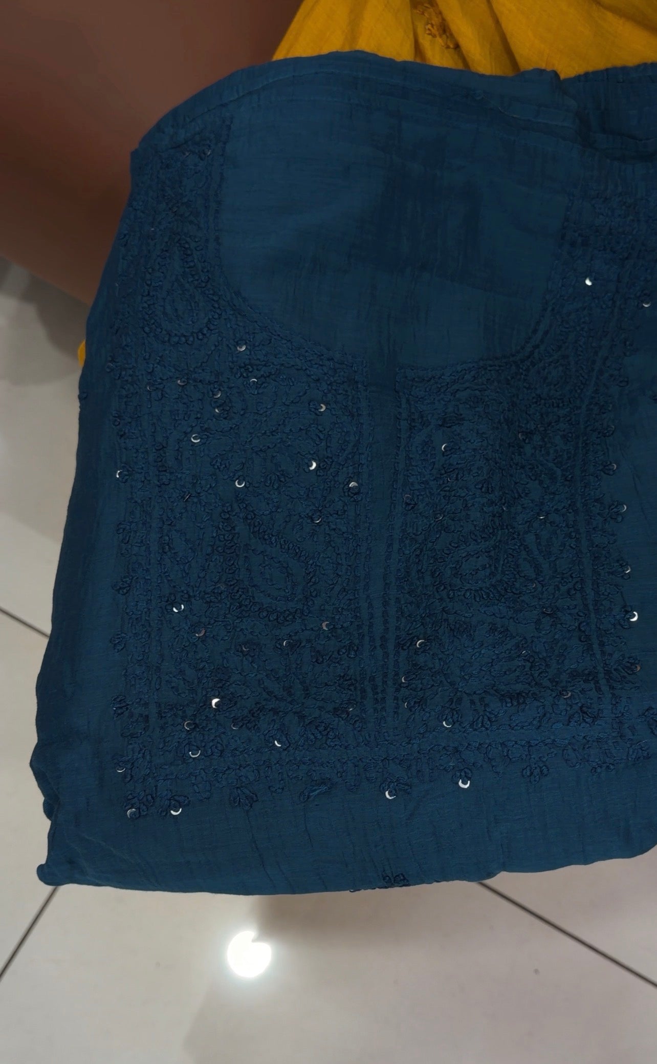 LUCKNOWI CHIKANKARI UNSTITCHED SALWAR SUITS - IHA 34724