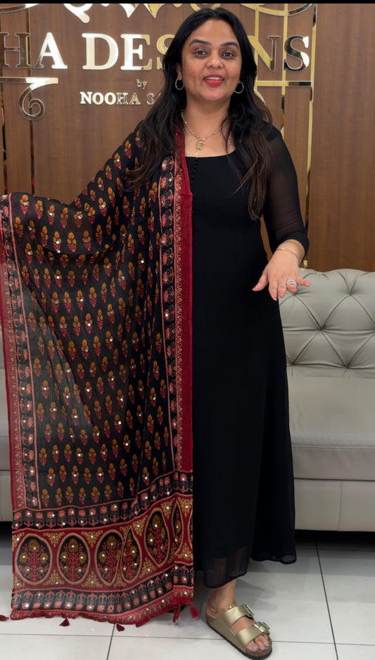 IHA'S IN-HOUSE GEORGETTE SLITTED TOPS - IHA 31075