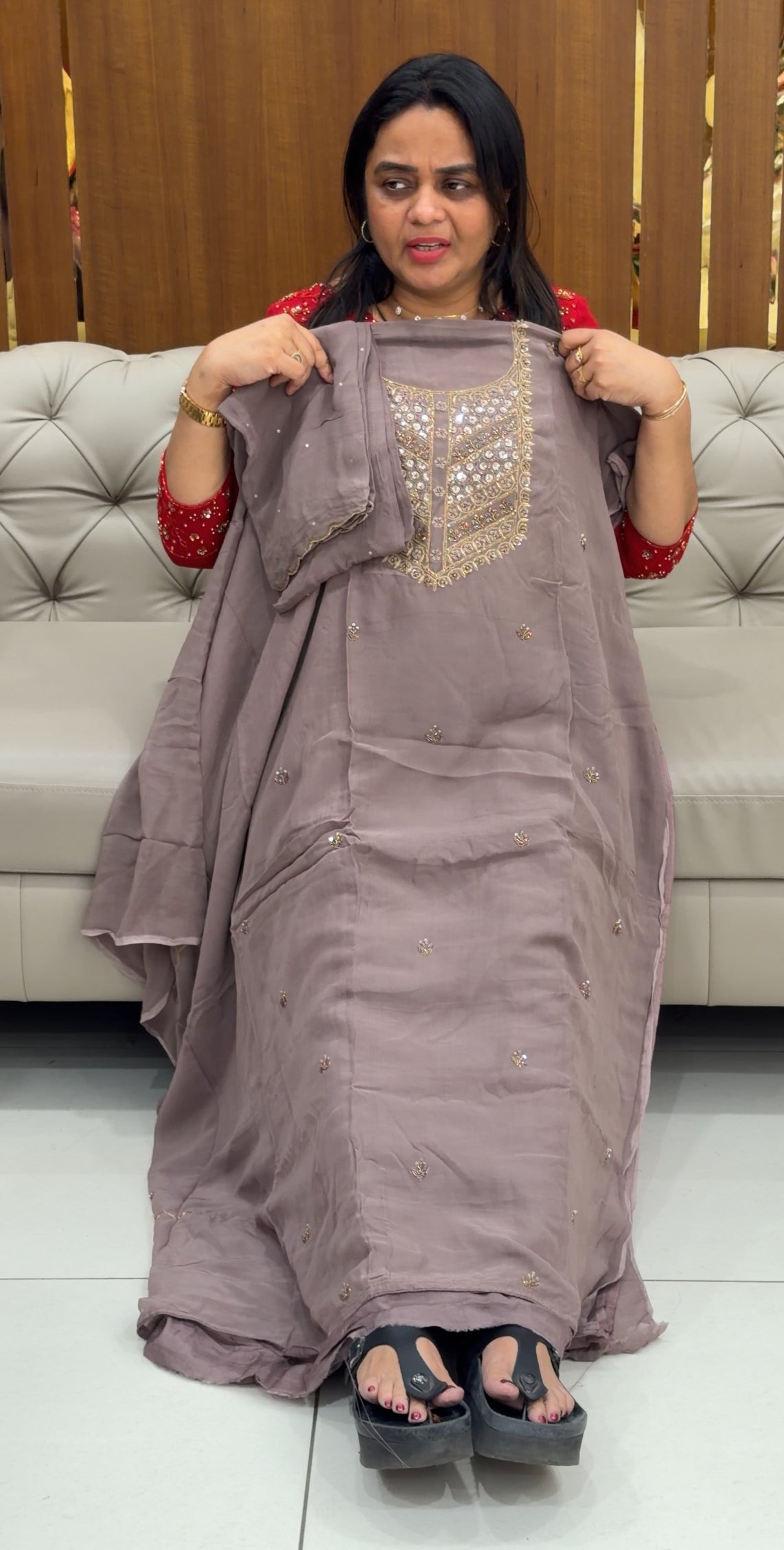 PARTY WEAR UNSTITCHED SALWAR SUITS - IHA 28740