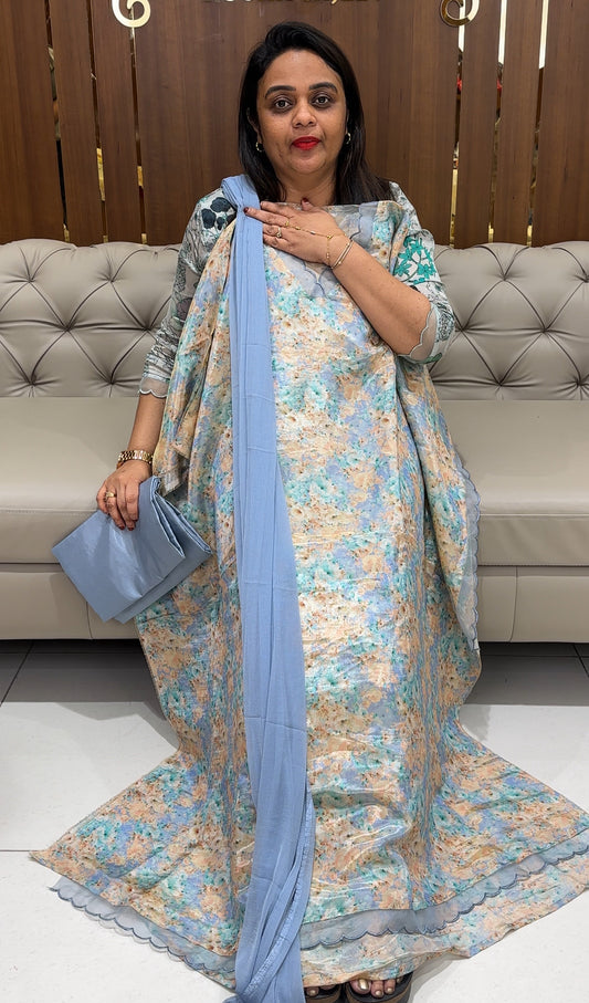 IHA'S IN-HOUSE PRINTED TISSUE UNSTITCHED SALWAR SUITS - IHA 24244