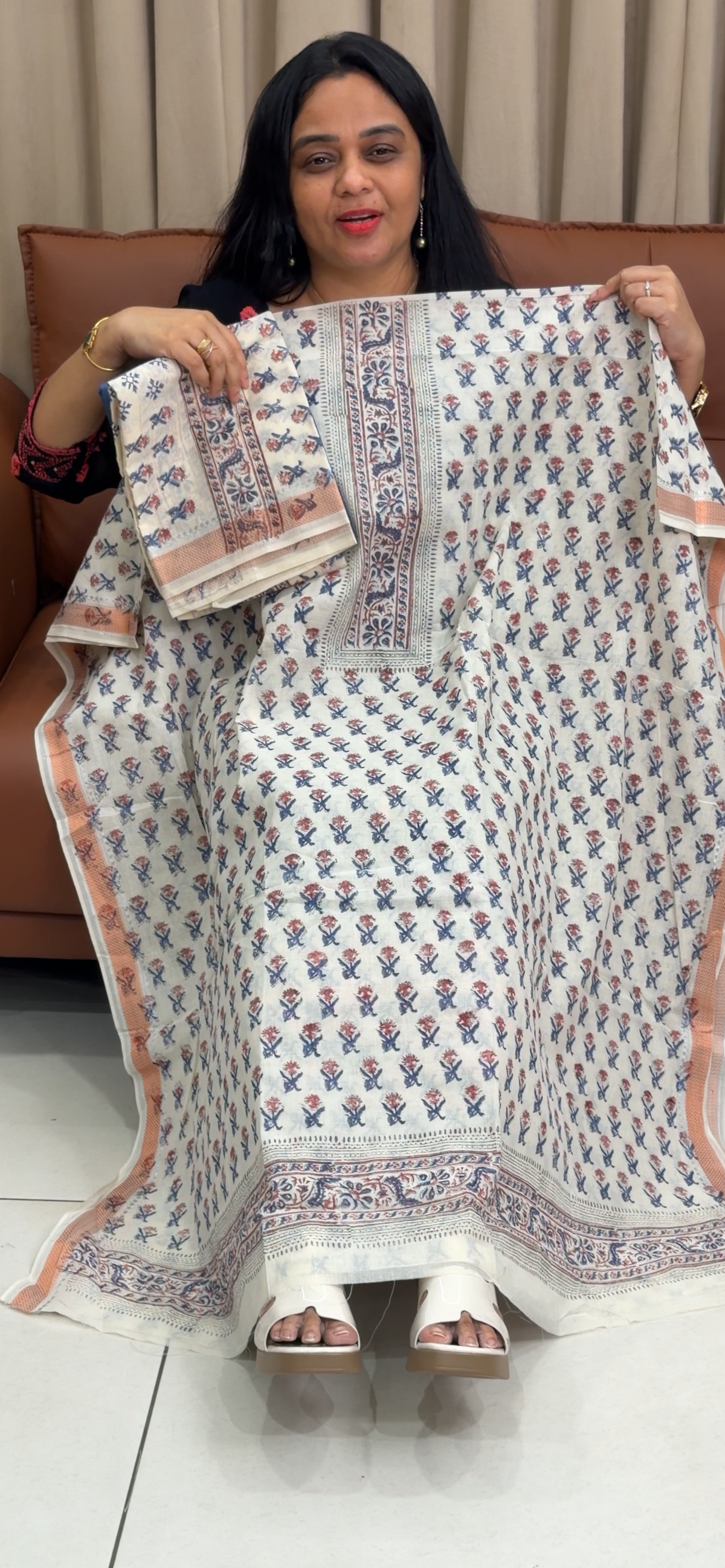 PRINTED COTTON UNSTITCHED SALWAR SUITS - IHA 35449