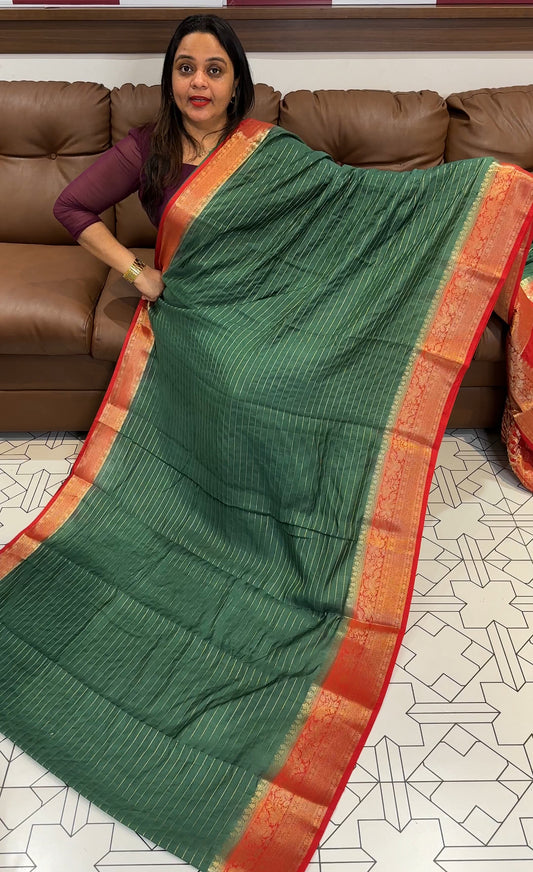 SEMI BANARASI SAREE - IHA 19081