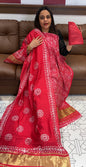 SEMI MODAL PRINTED UNSTITCHED SALWAR SUITS - IHA 18957