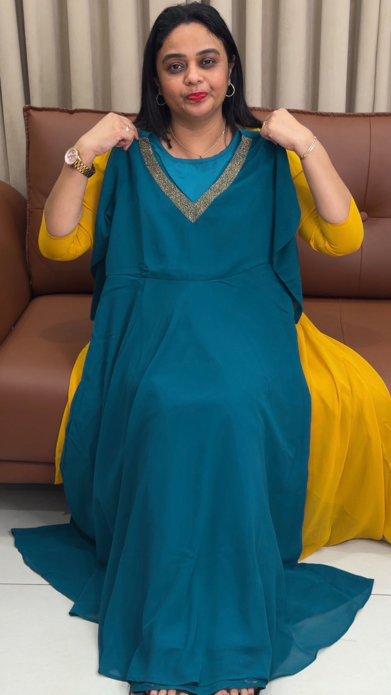 IHA'S IN-HOUSE GEORGETTE ANARKALI TOPS - IHA 33933