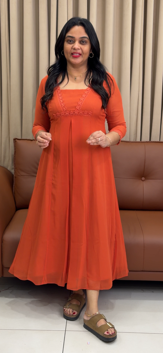 IHA'S IN-HOUSE GEORGETTE ALINE TOPS - IHA 33776