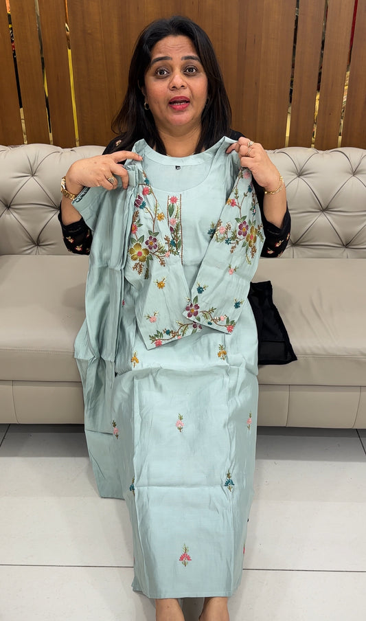 MALAI CHANDERI TOP AND BOTTOM - IHA 26016