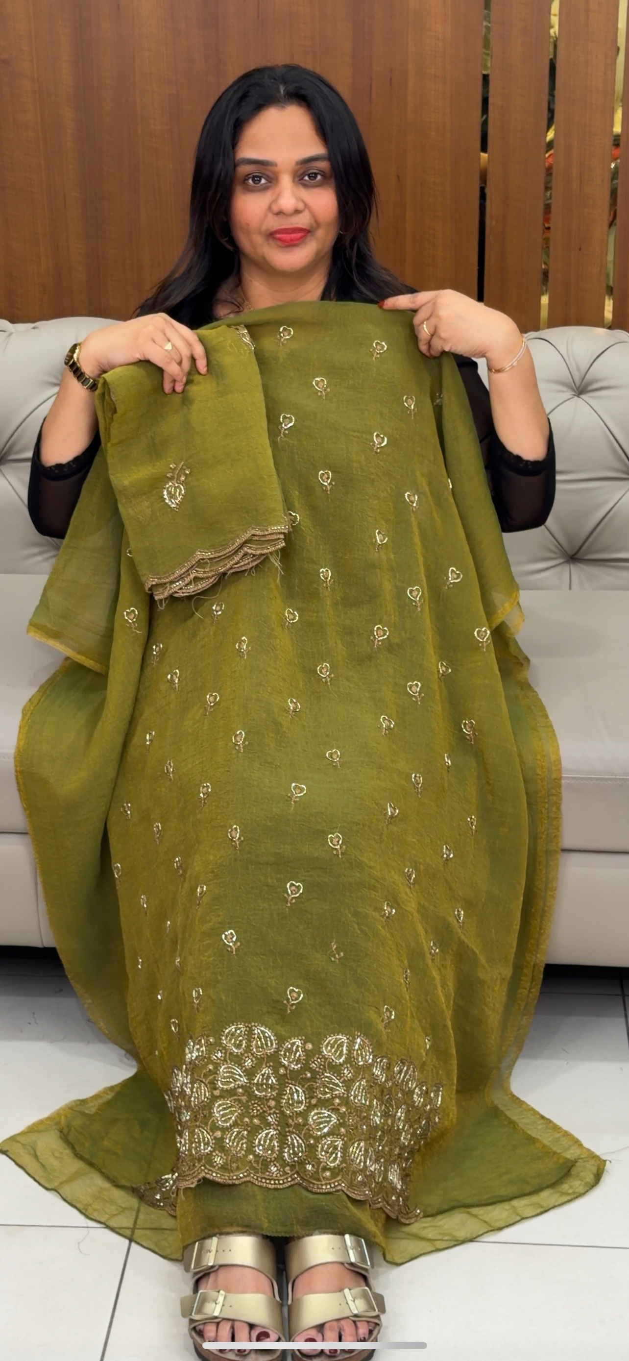 FORWAD CRUSHED SILK UNSTITCHED SALWAR SUITS - IHA 30633