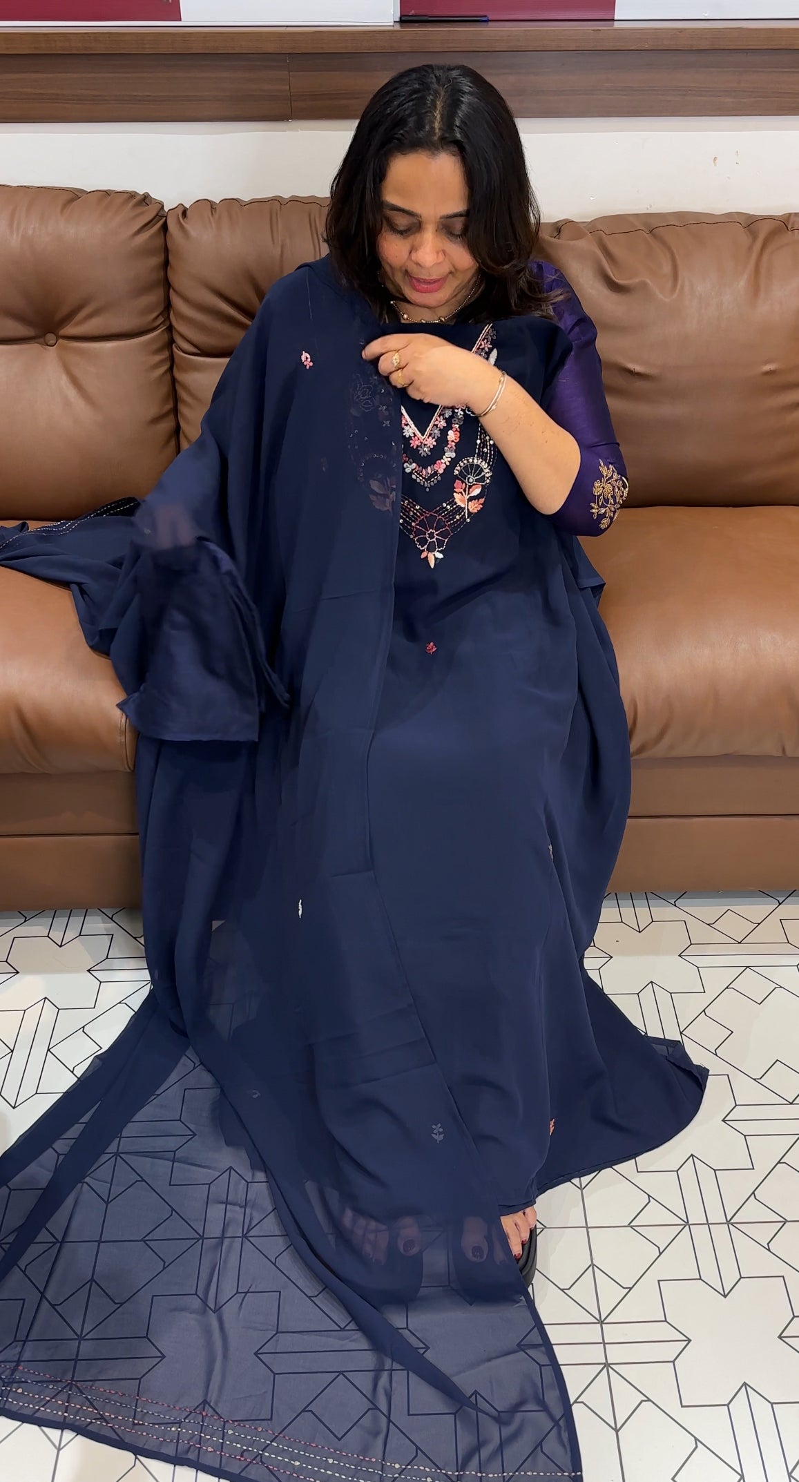 FAUX GEORGETTE UNSTITCHED SALWAR SUITS - IHA 27806