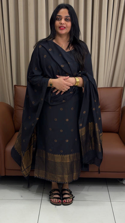 FORWARD MALAI CHANDERI UNSTITCHED SALWAR SUITS - IHA 34105