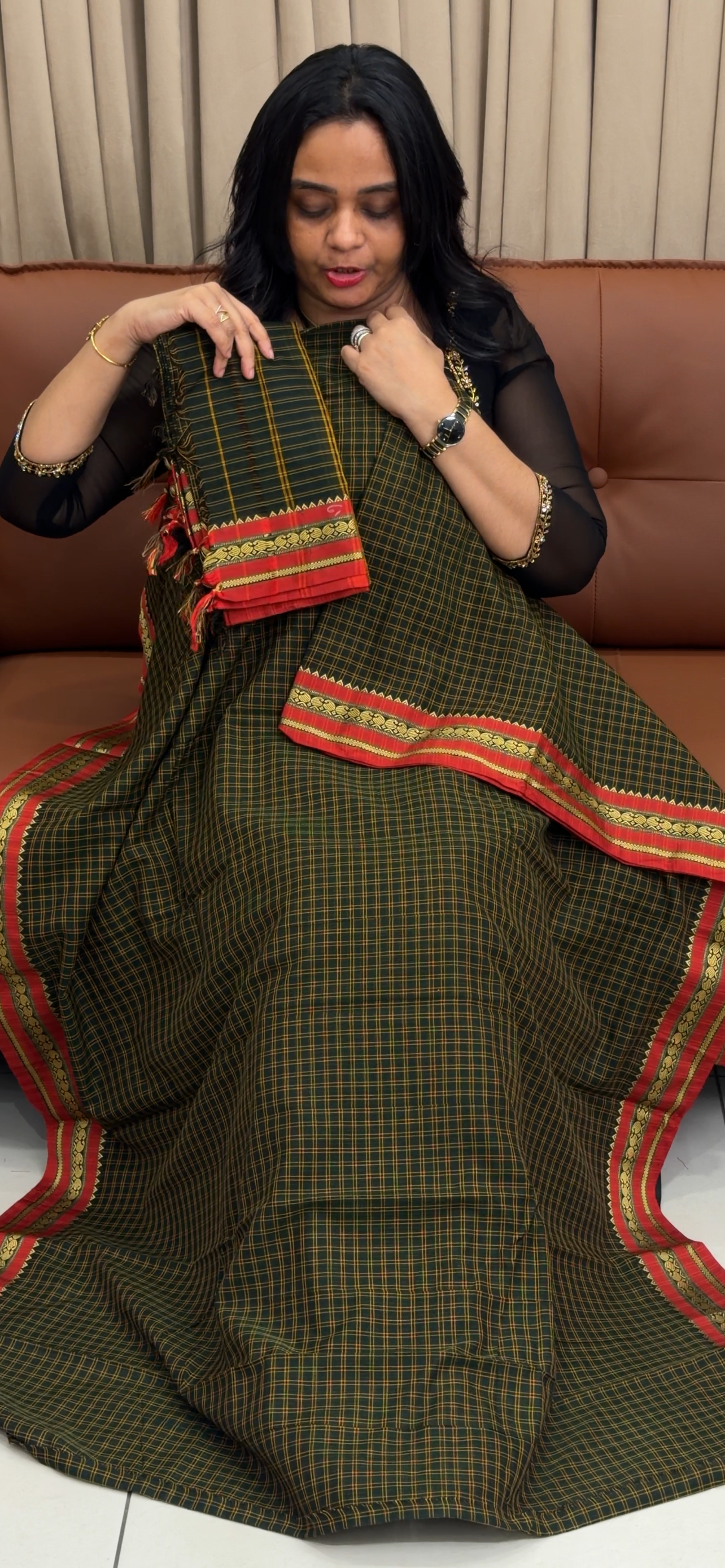 HANDLOOM COTTON UNSTITCHED SALWAR SUITS - IHA 35042