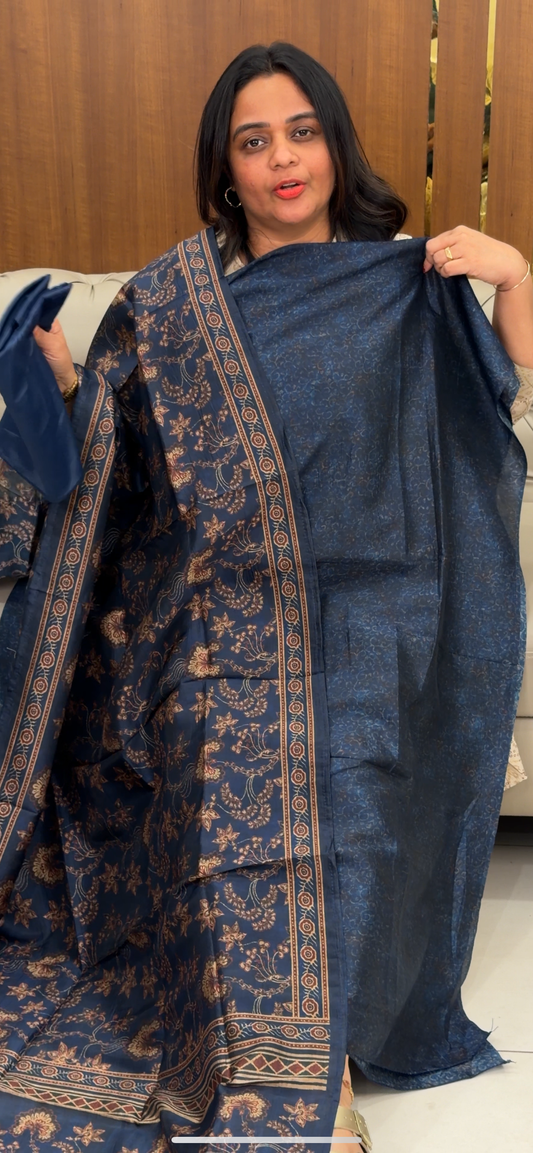 SEMI TUSSUR UNSTITCHED SALWAR SUITS - IHA 29884