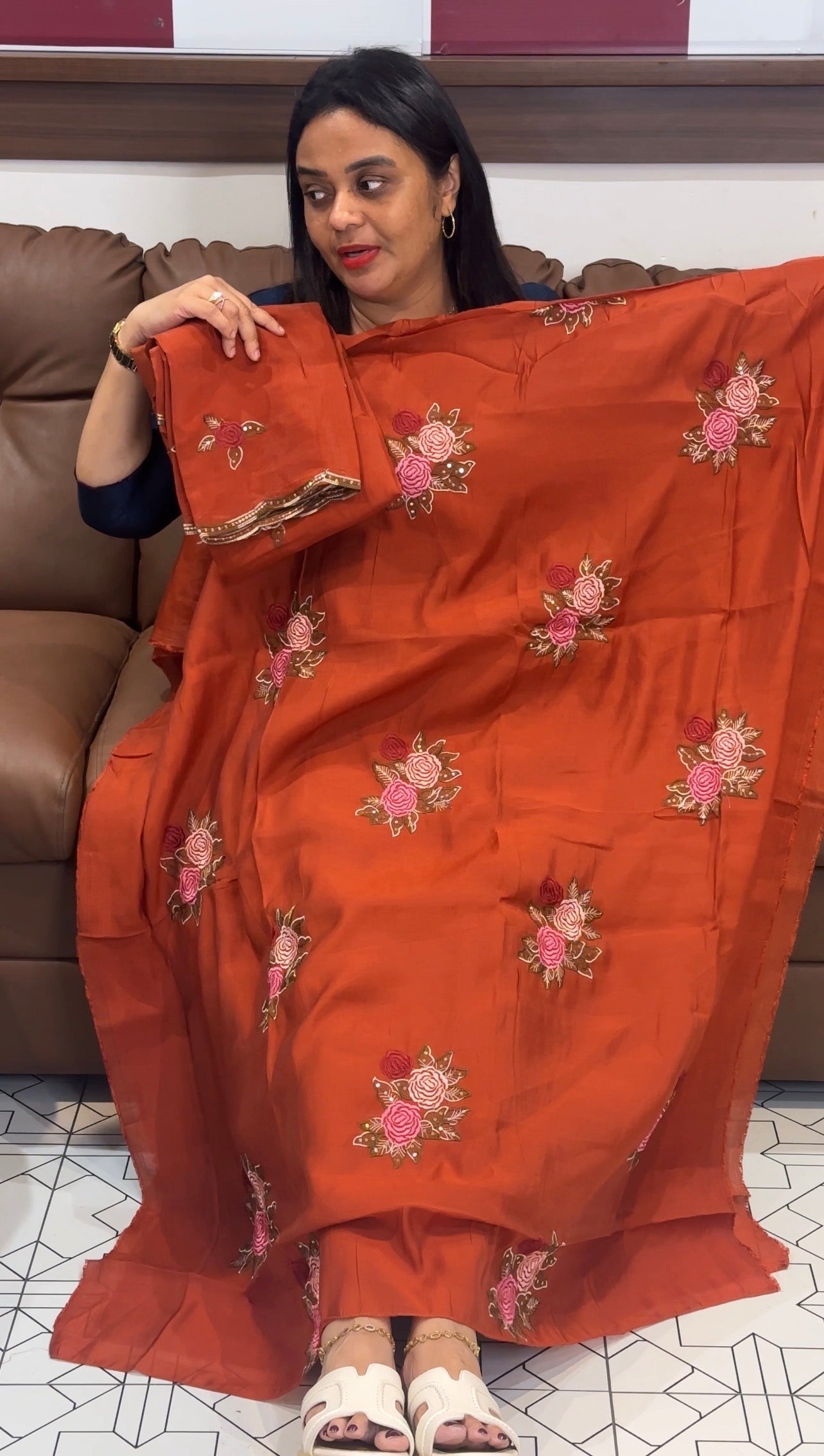 MUL CHANDERI UNSTITCHED SALWAR SUITS - IHA 33301