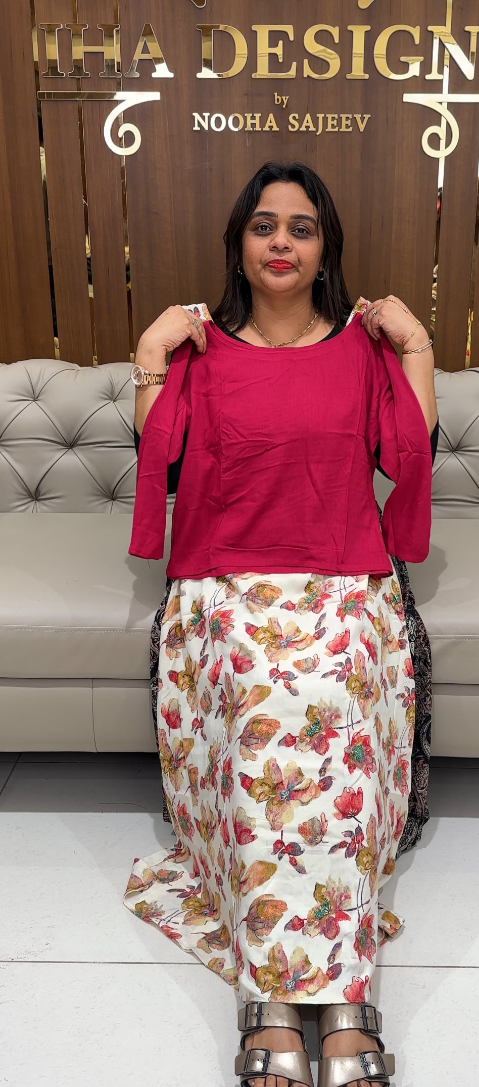 IHA'S IN-HOUSE PRINTED PINAFORE TOPS - IHA 24324
