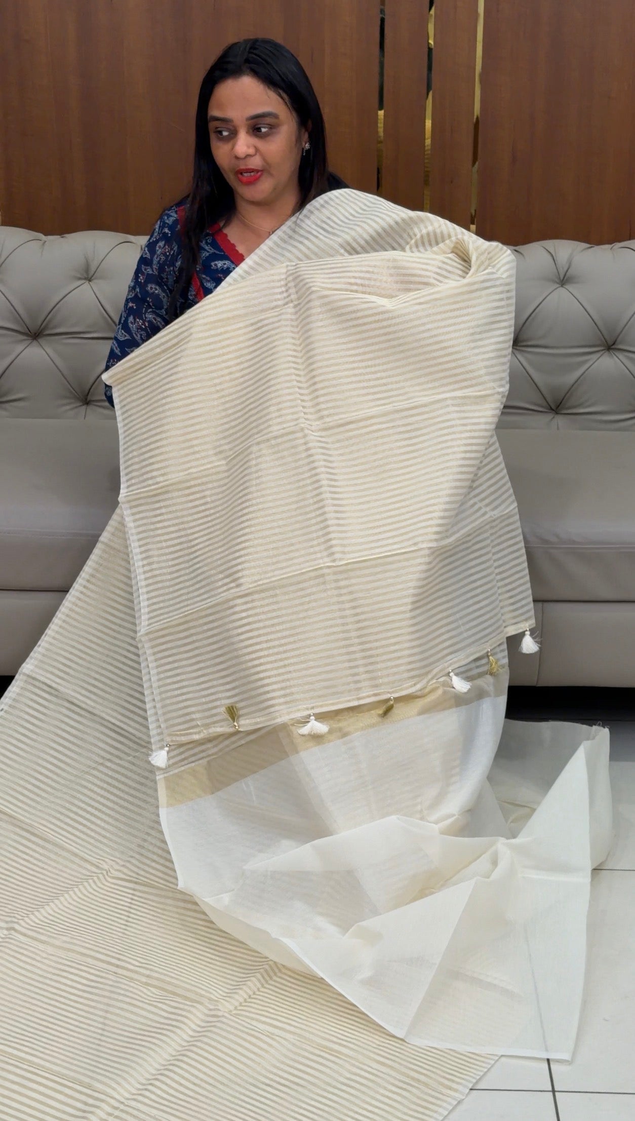 KERALA CREAM SAREES - IHA 31901