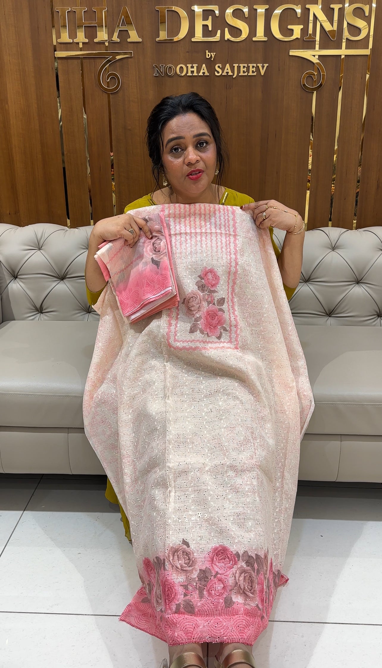 LINEN HAKOBA UNSTITCHED SALWAR SUITS - IHA 24979