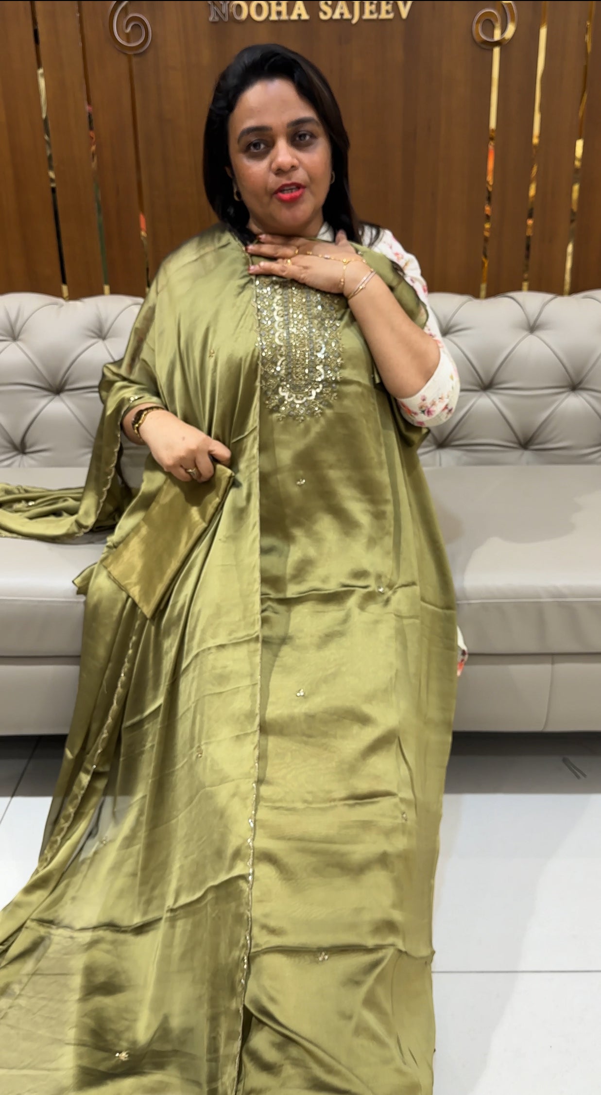 SILKY GEORGETTE UNSTITCHED SALWAR SUITS - IHA 25083