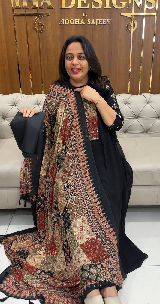 FORWARD FAUX GEORGETTE UNSTITCHED SALWAR SUITS - IHA 25226