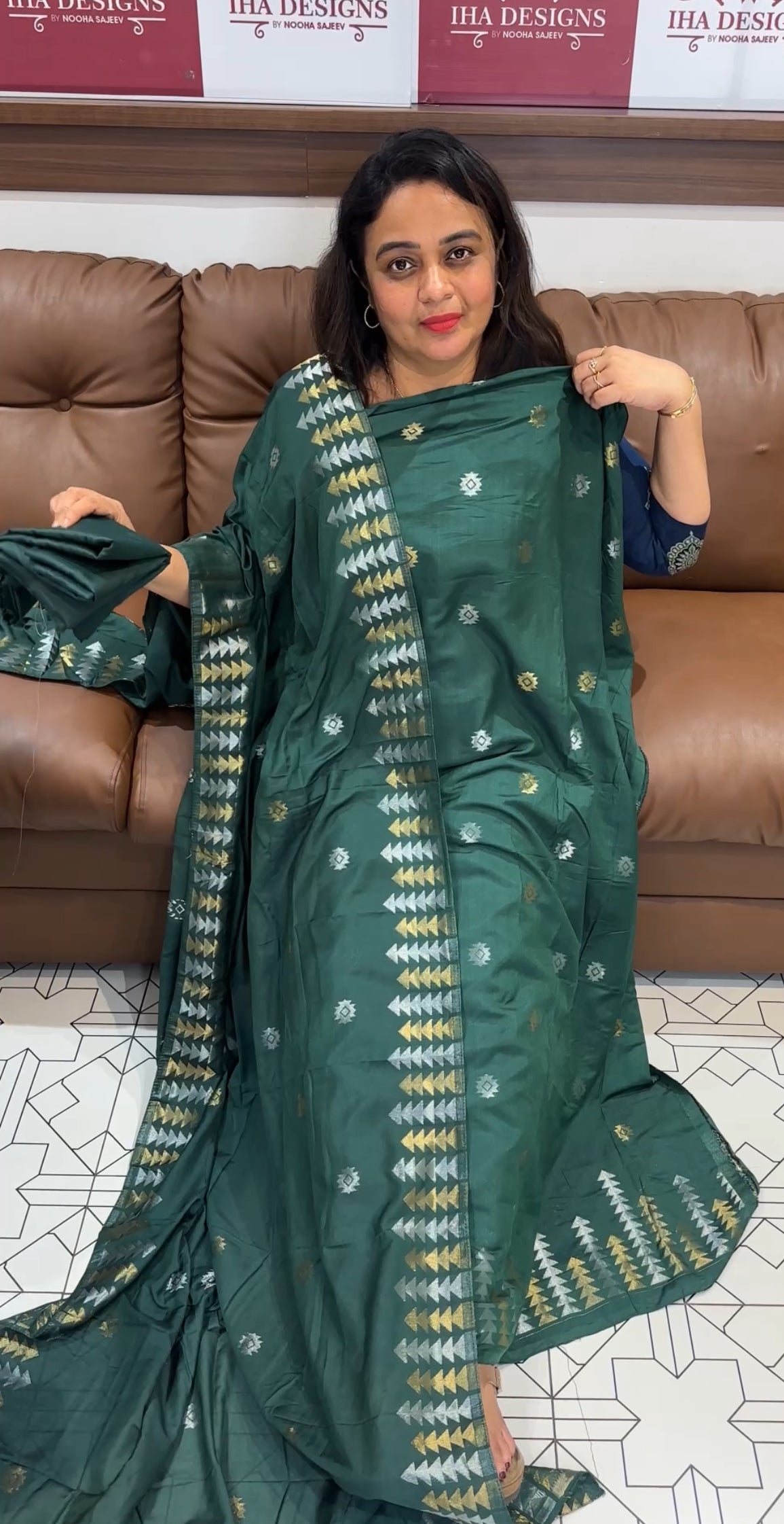 SEMI BANARASI UNSTITCHED SALWAR SUITS - IHA 26253