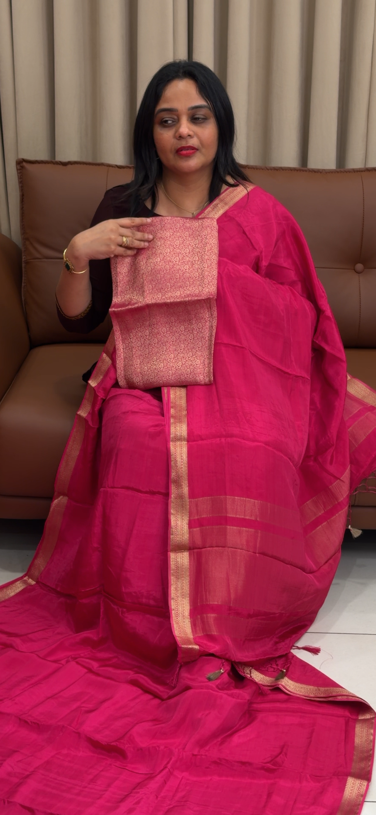 VISCOSE CRAPE SAREES - IHA 34032