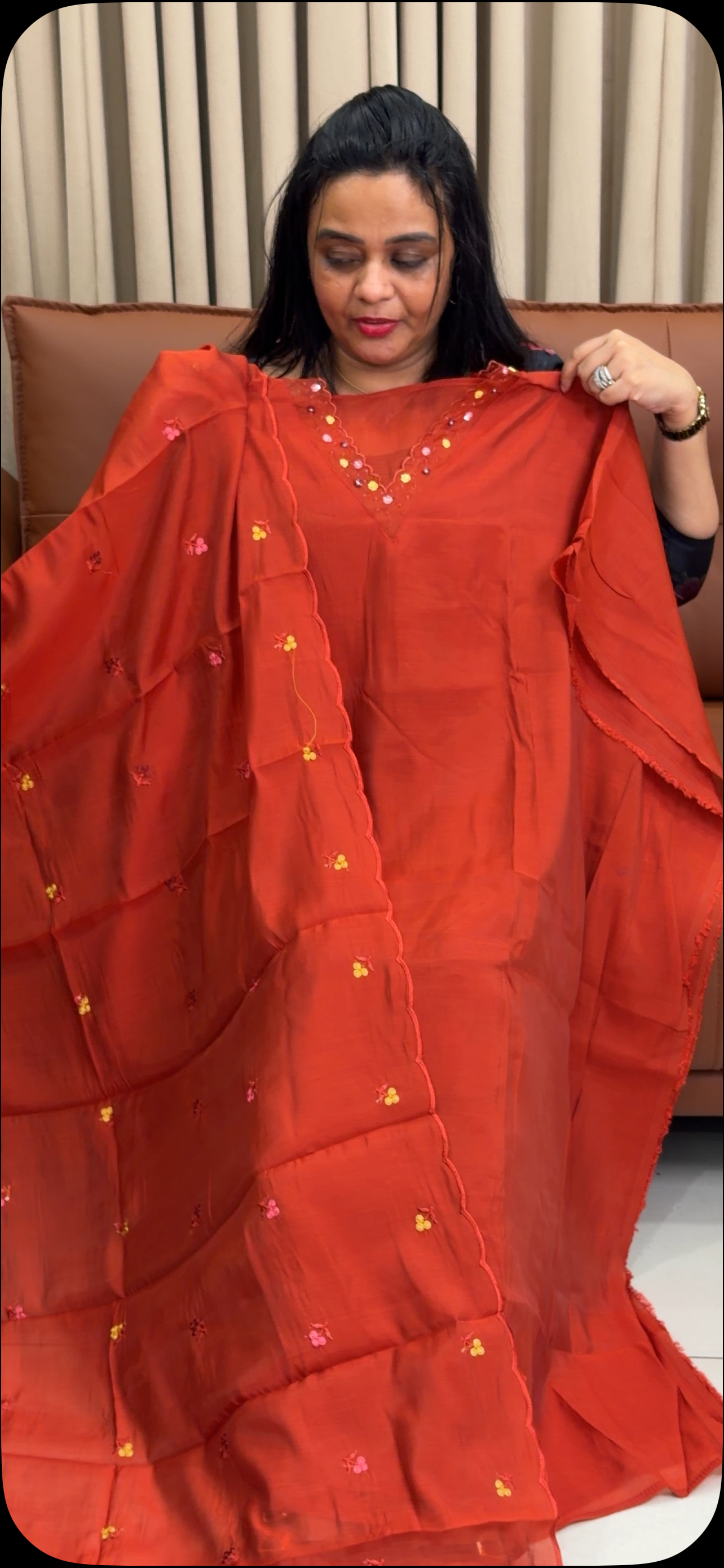 MALAI  CHANDERI UNETITCHED SALWAR SUITS - IHA 34909