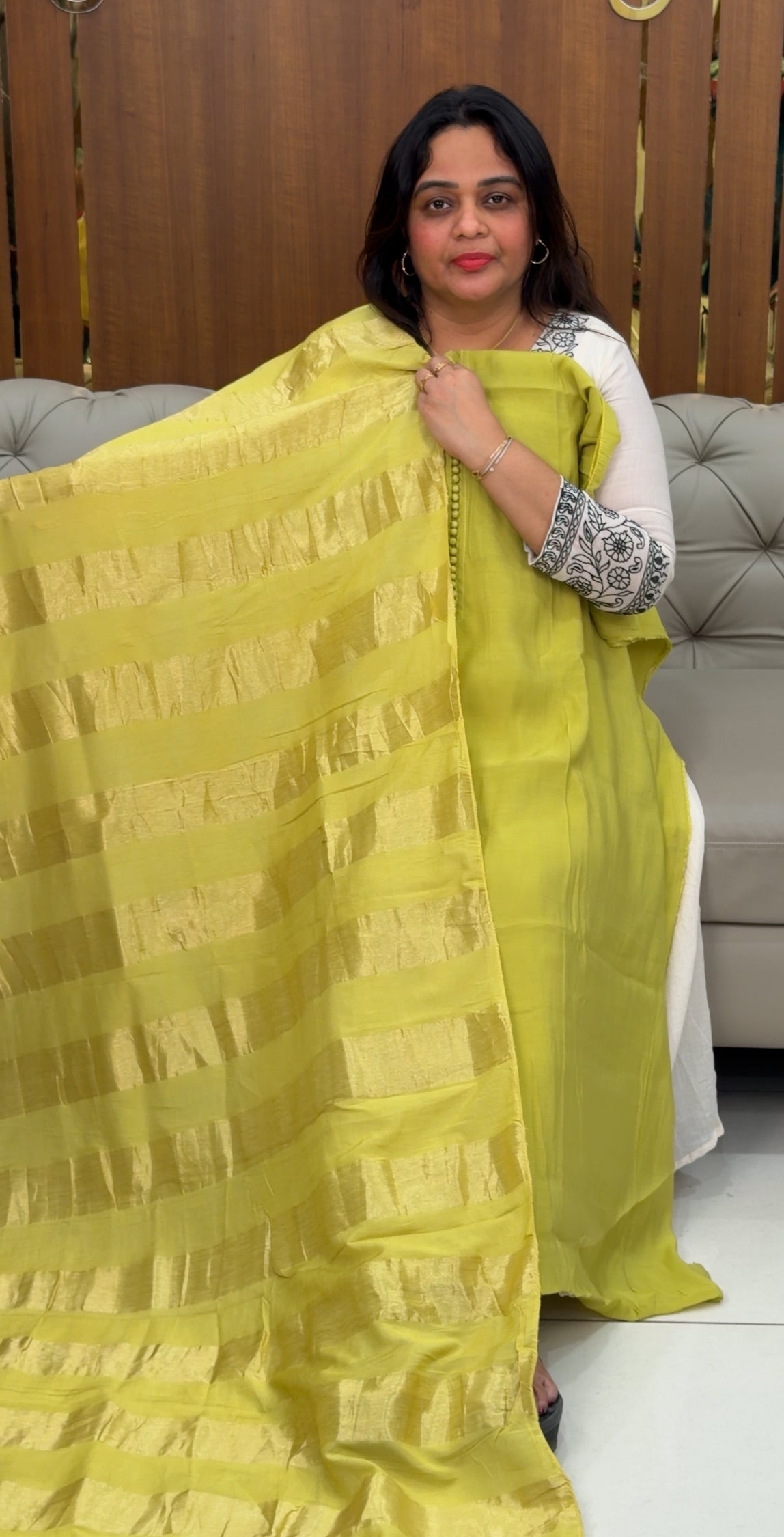 FORWARD MUL CHANDERI UNSTITCHED SALWAR SUITS - IHA 28985