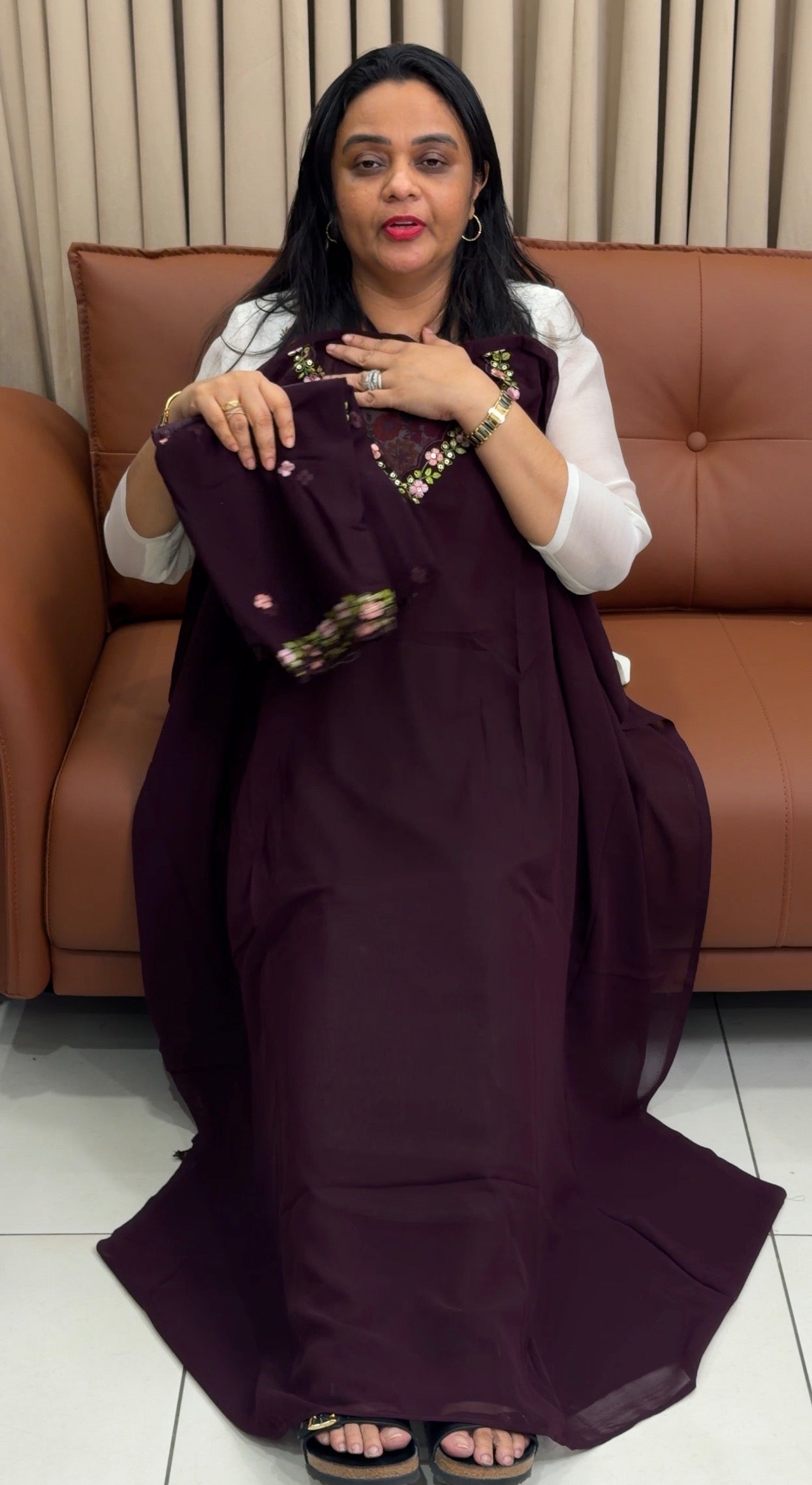 FAUX GEORGETTE UNSTITCHED SALWAR SUITS - IHA 34884
