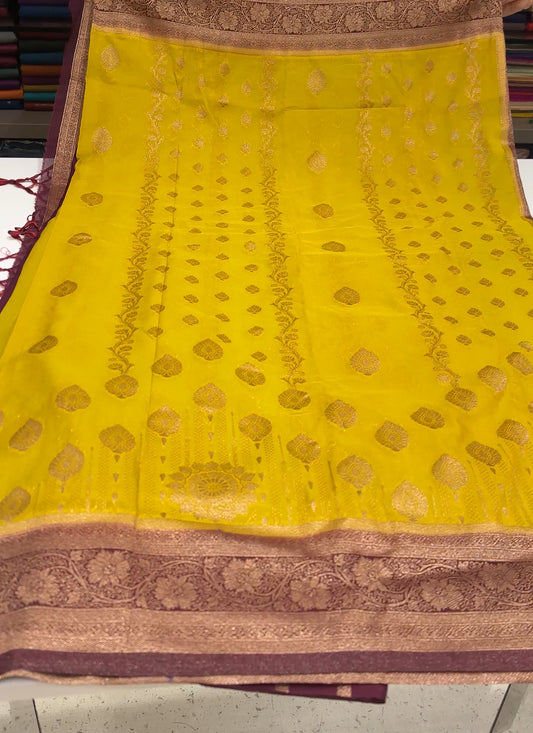 SEMI BANARASI  SAREES - IHA 16797