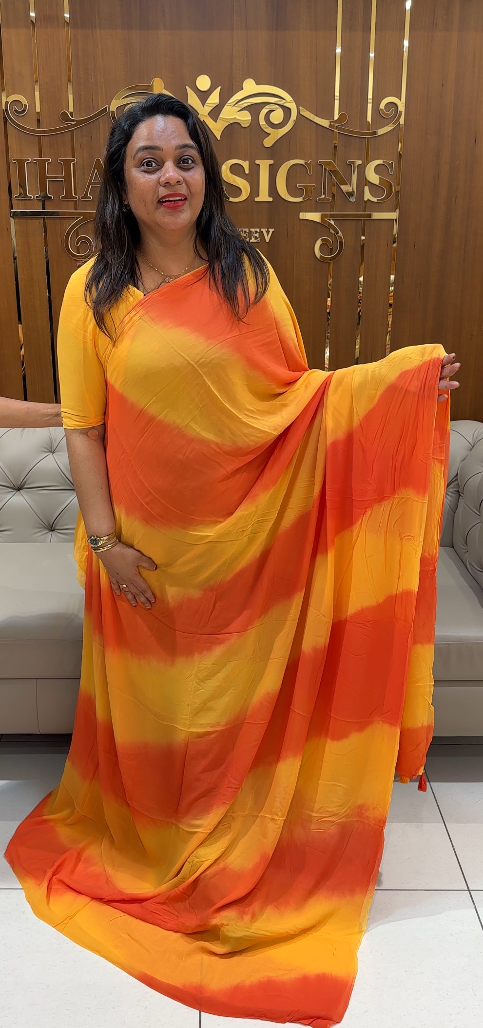 DOUBLE DYED SAREES - IHA 24955