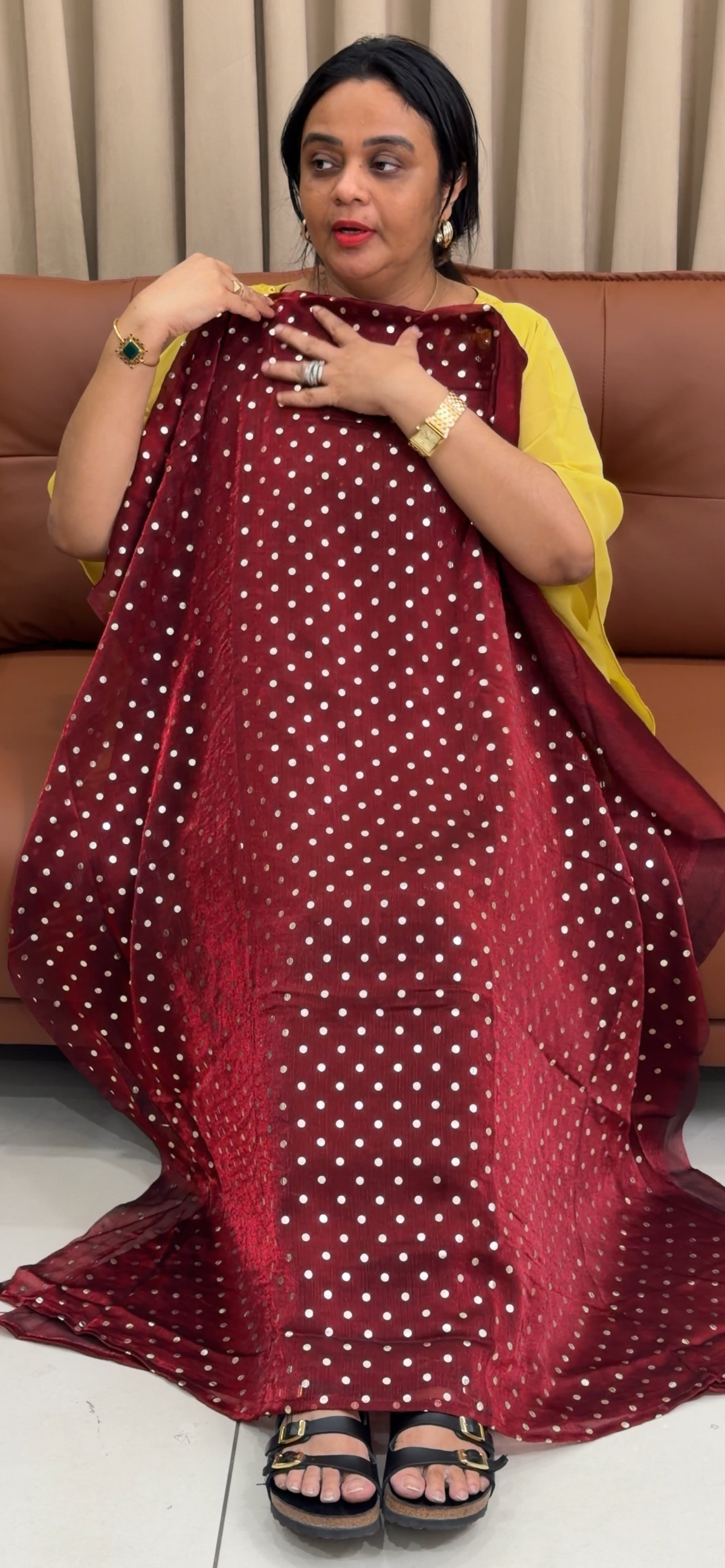 VELVET ORGANZA UNSTITCHED SALWAR SUITS - IHA 35359