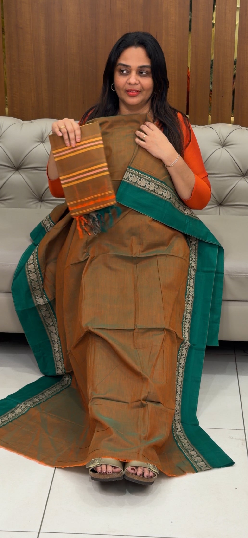 HANDLOOM COTTON UNSTITCHED SALWAR SUITS - IHA 30611