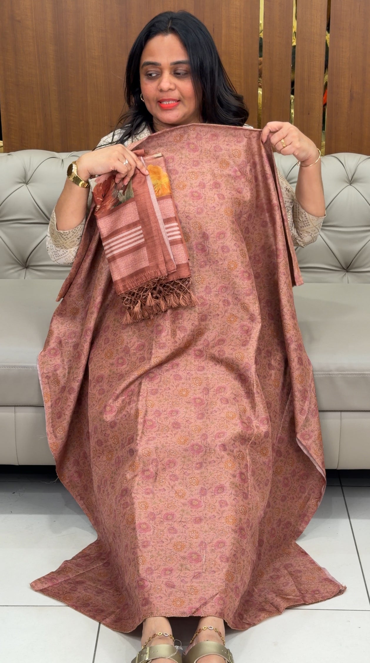 PRINTED UNSTITCHED SALWAR SUITS - IHA 29866