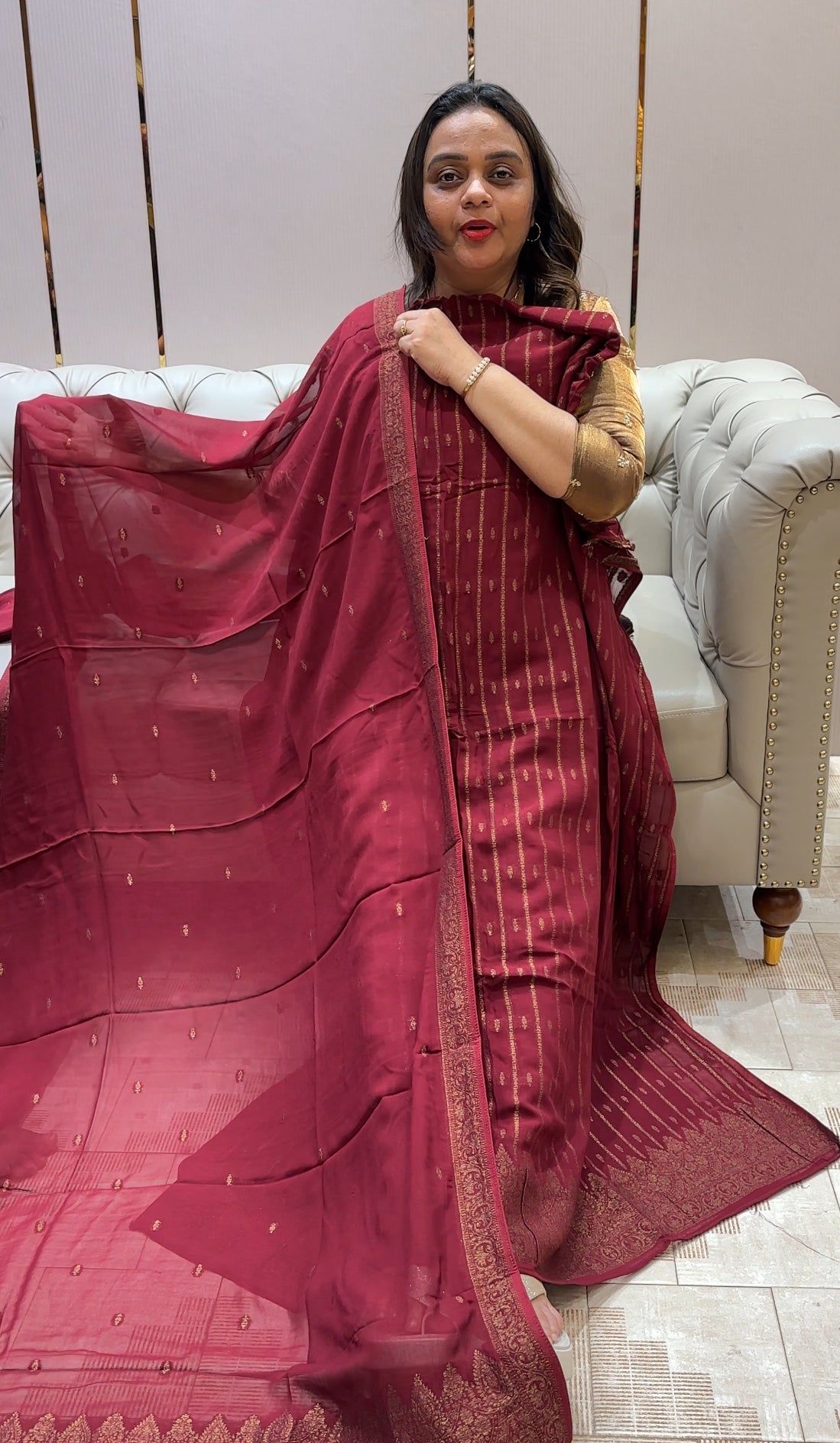 VISCOSE GEORGETTE UNSTITCHED SALWAR SUITS - IHA 22709