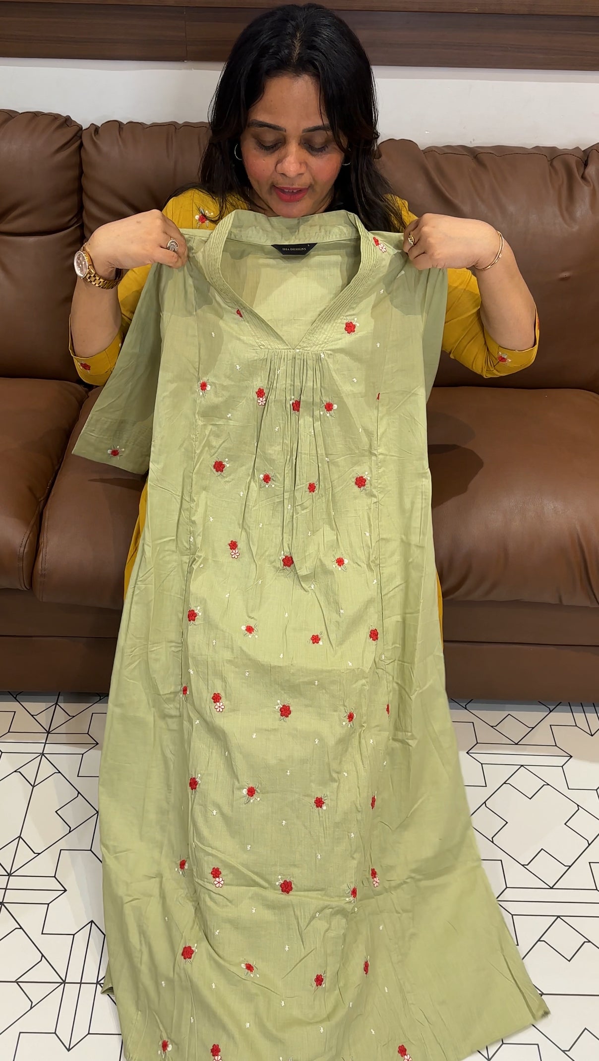 MUL MUL COTTON LONG TOPS - IHA 27148