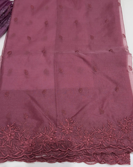 DESIGNER ORGANZA SAREES - IHA 25487