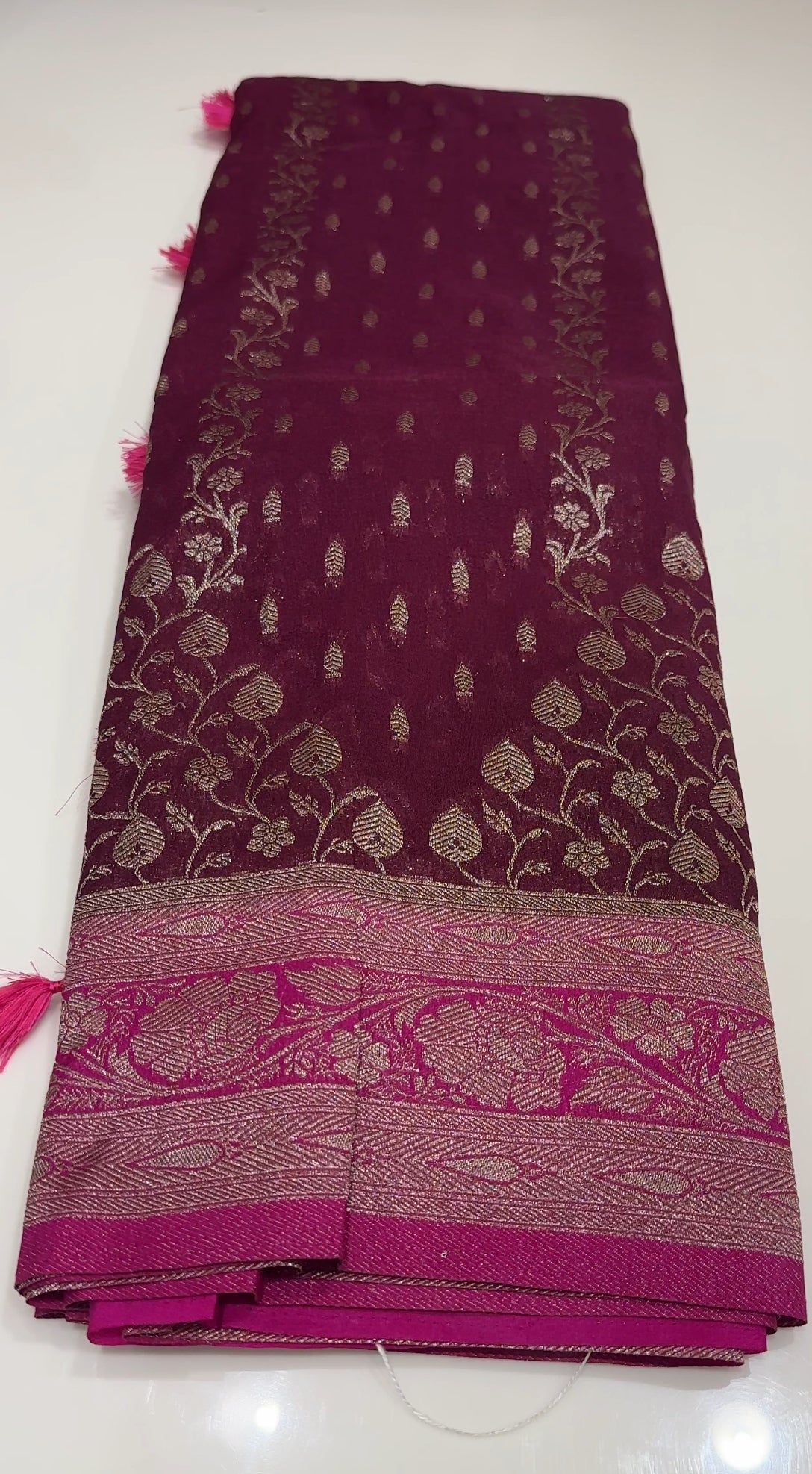 SEMI BANARASI SAREES - IHA 16800