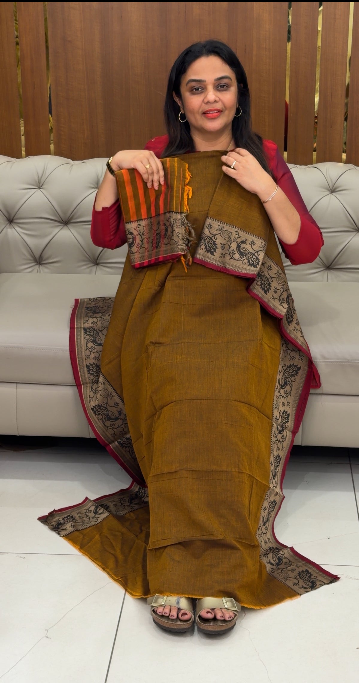 HANDLOON COTTON UNSTITCHED SALWAR SUITS - IHA 30631