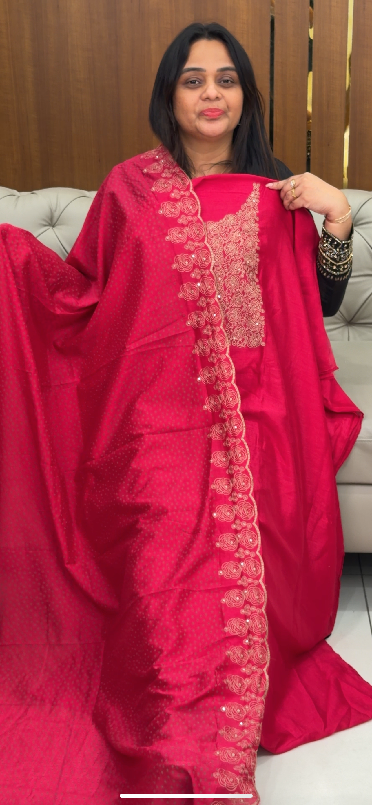 SEMI RAW SILK UNSTITCHED SALWAR SUITS - IHA 29085