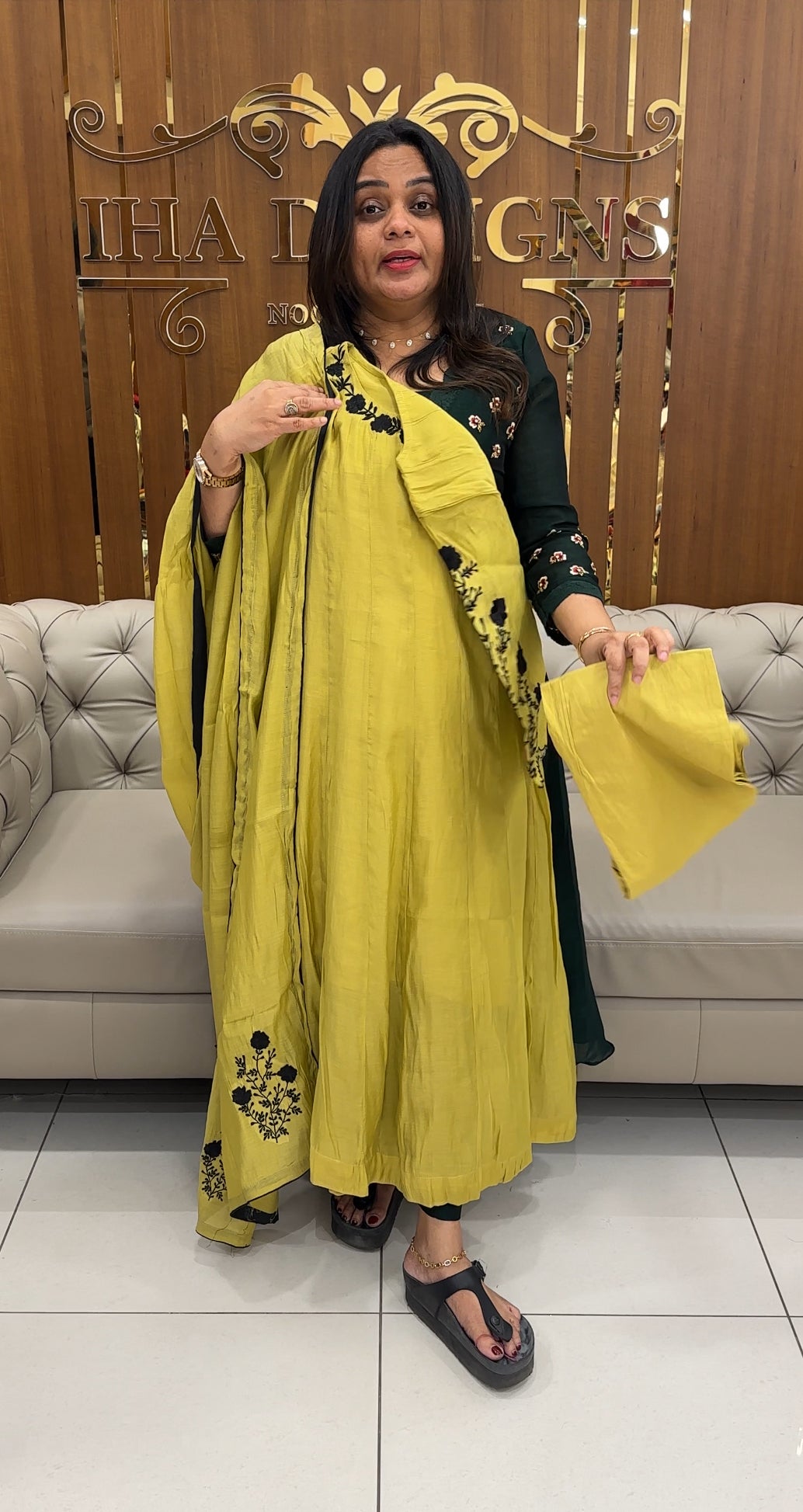 ANARKALI TOP, BOTTOM AND DUPATTA - IHA 28267