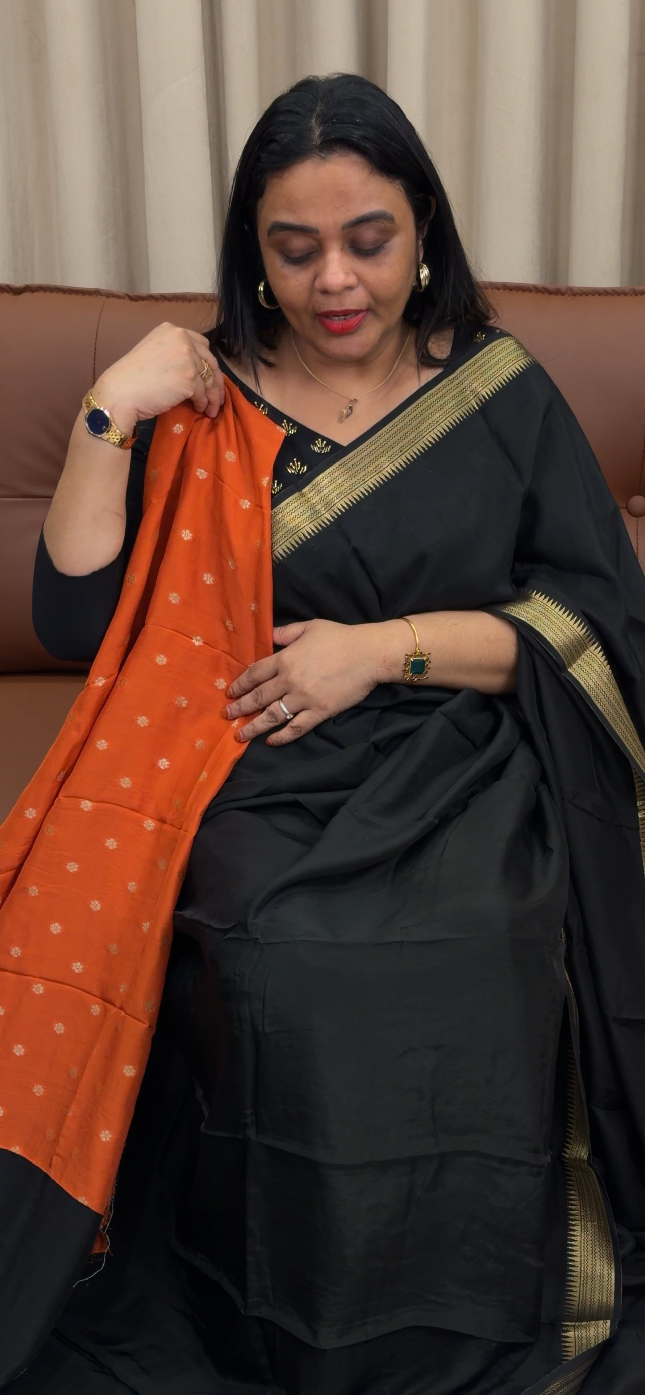 CRAPE SILK SAREES - IHA 33466
