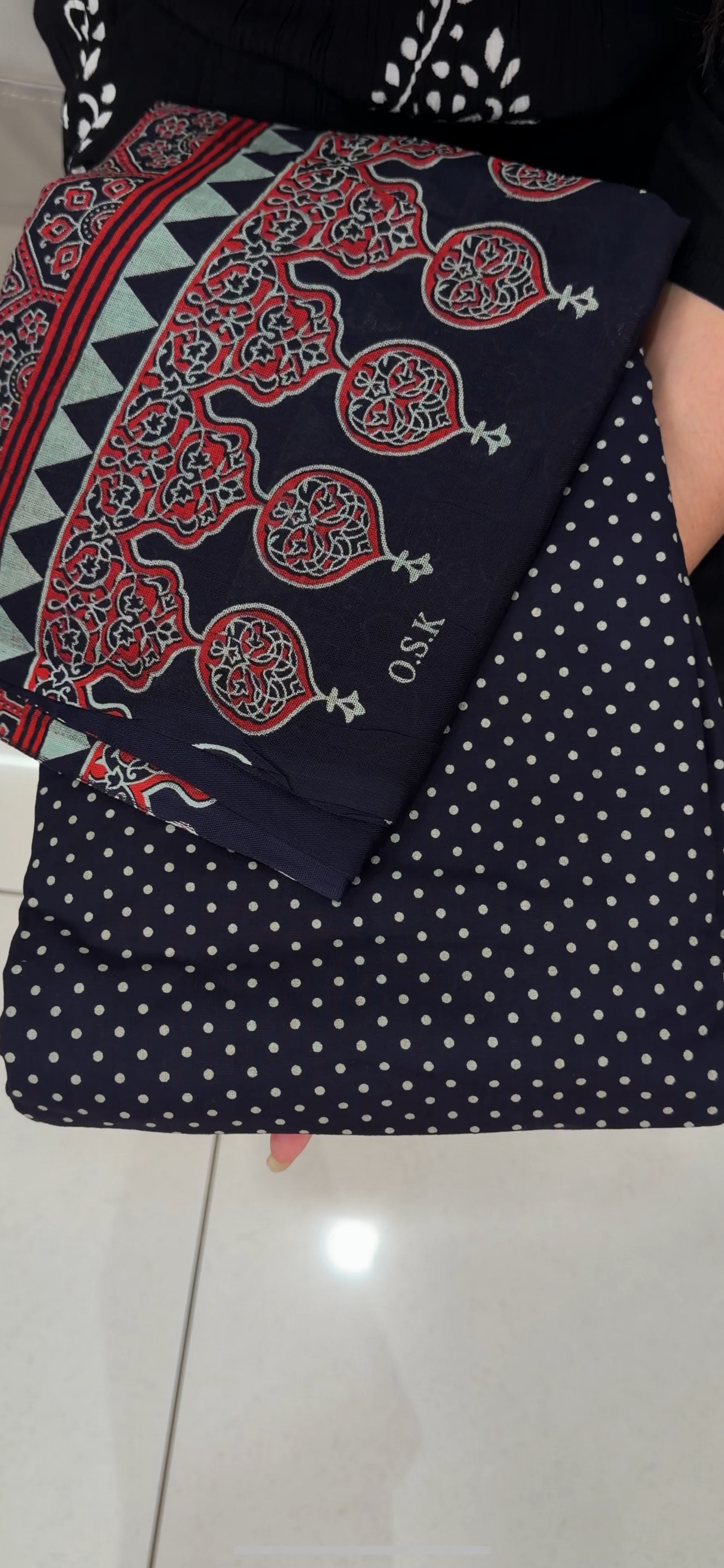 COTTON AJRAKH UNSTITCHED SALWAR SUITS - IHA 29189